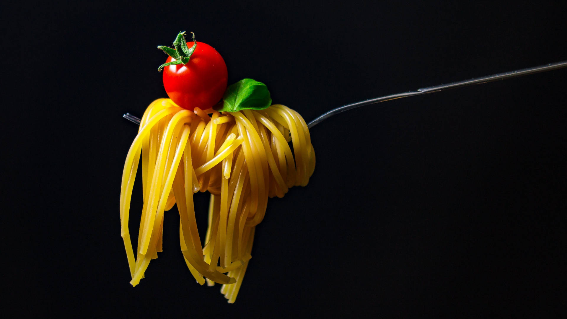 Pasta Op Vurk Muurpapier