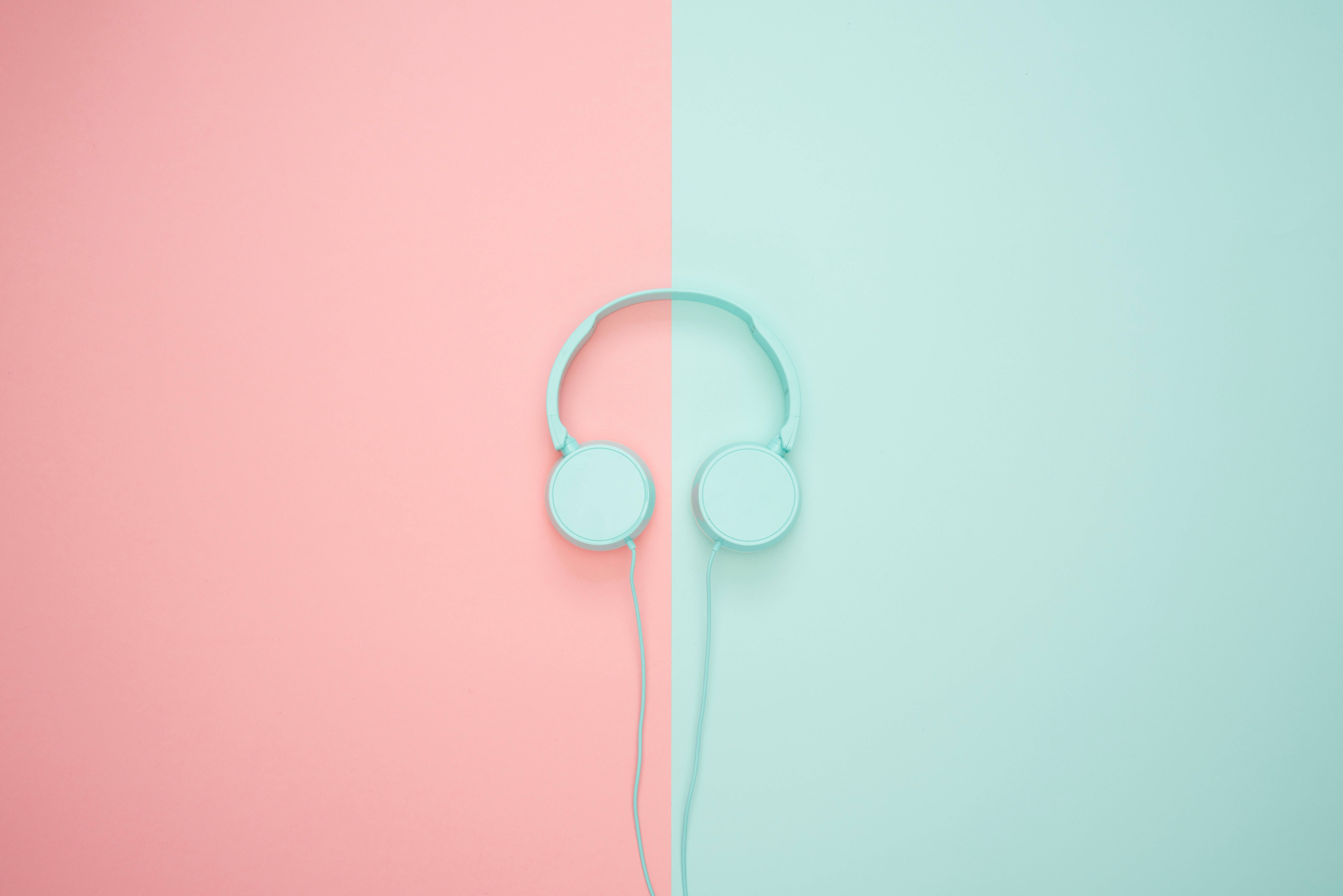 Pastel 4K Oorfone Muurpapier