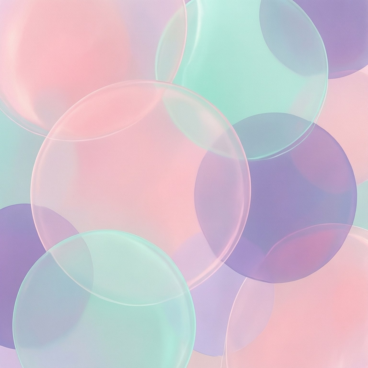 Pastel Abstrakte Sirkels Muurpapier
