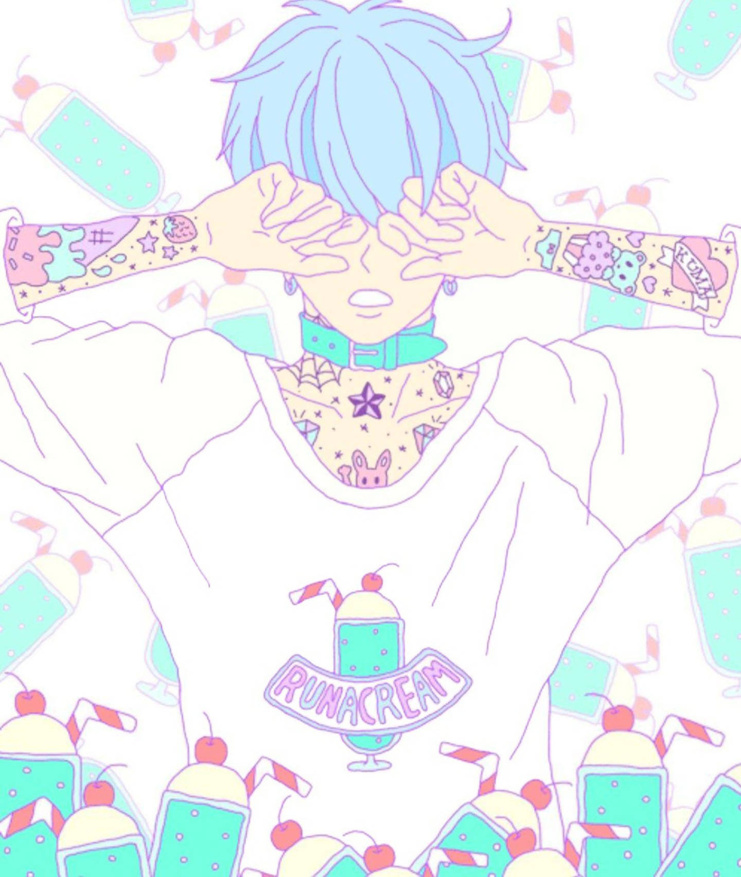 Pastel Aestetiese Seun Muurpapier