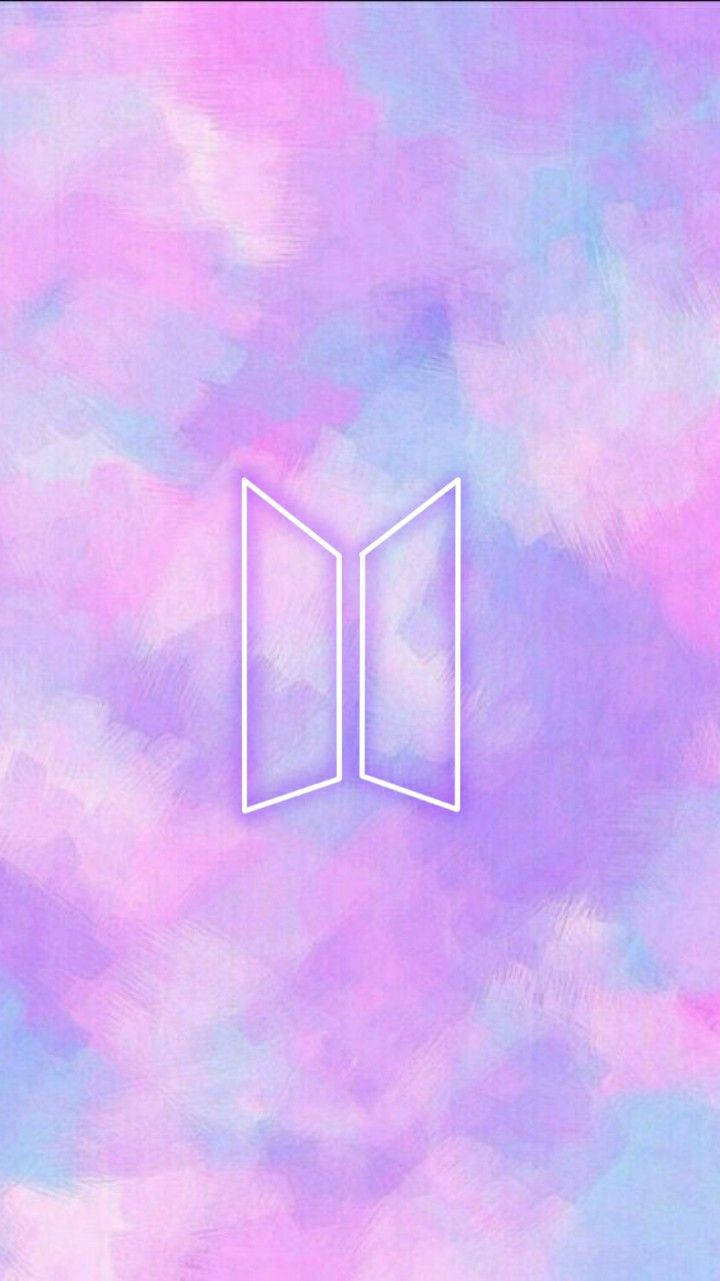 Pastel BTS-logo Muurpapier