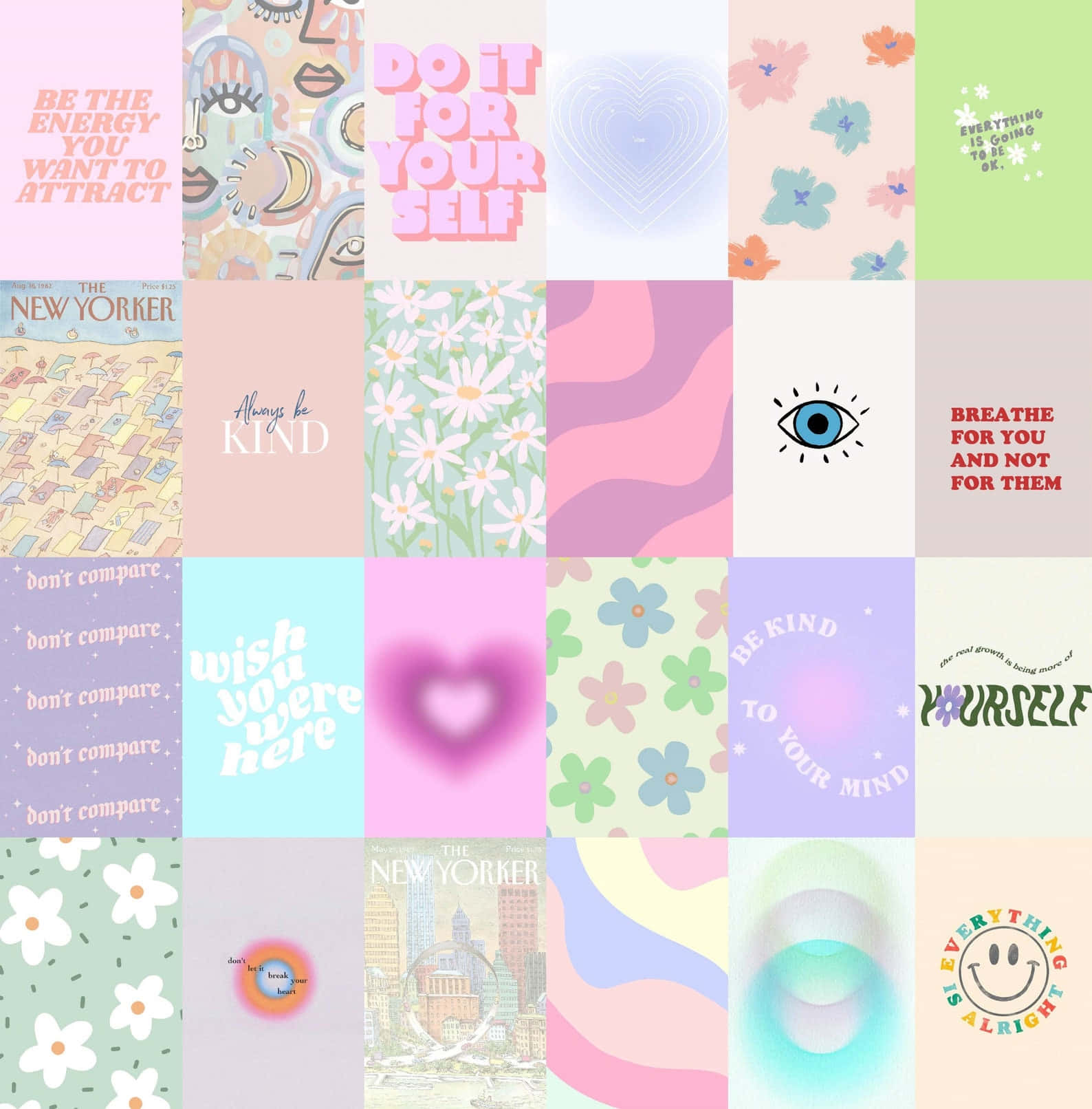 Pastel Deense Estetika Muurpapier