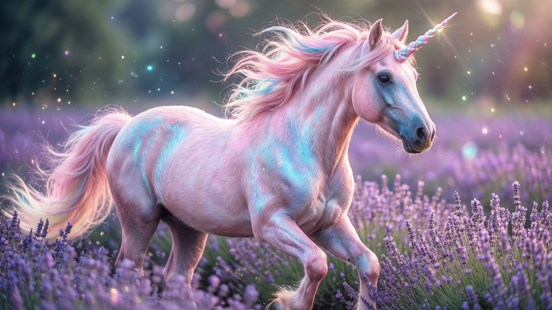 Pastel Eenhoorn Droom Muurpapier