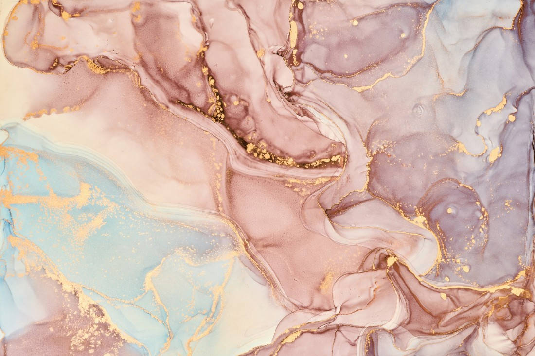 Pastel En Goud Marmer Bureaublad Muurpapier