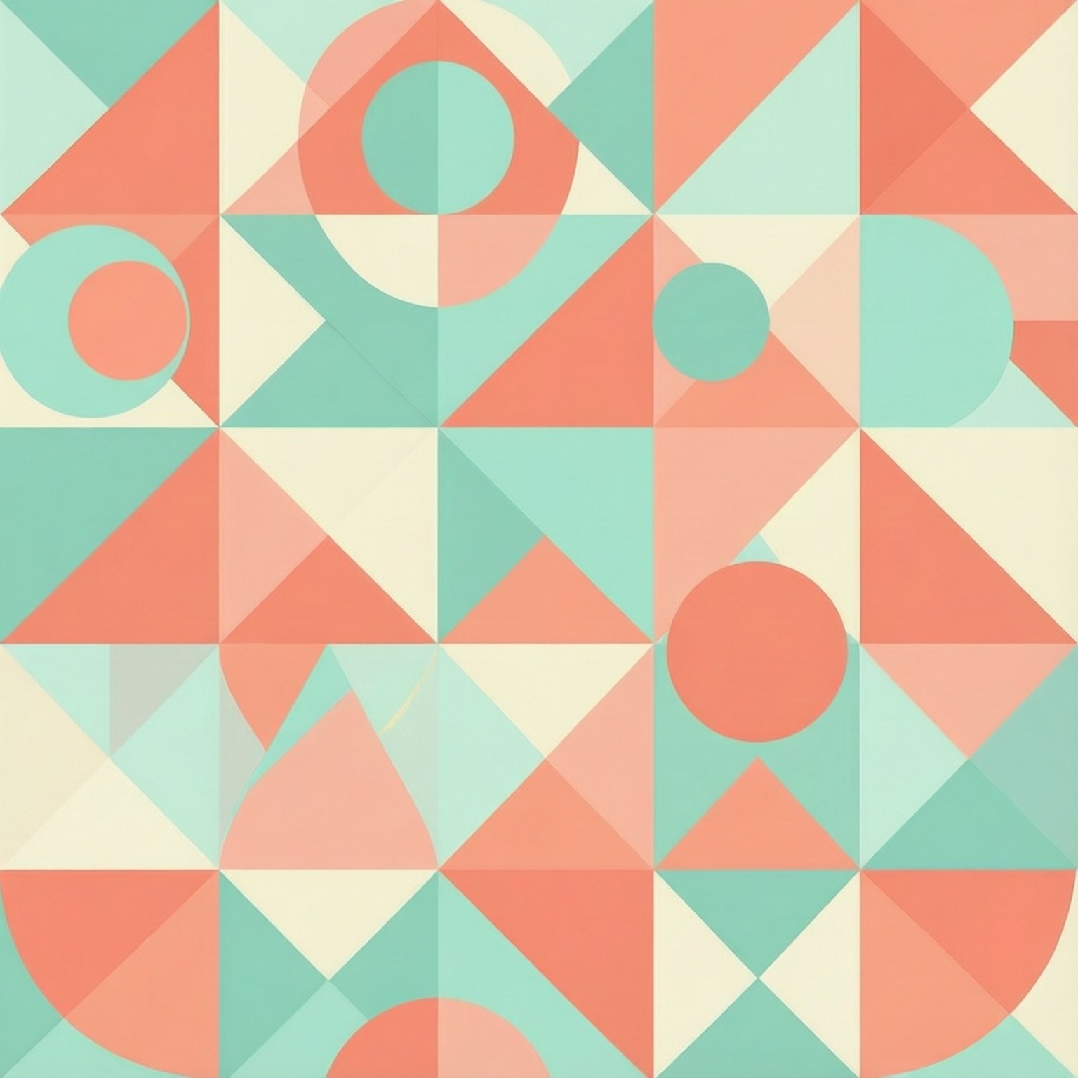 Pastel Geometriese Patroon Muurpapier