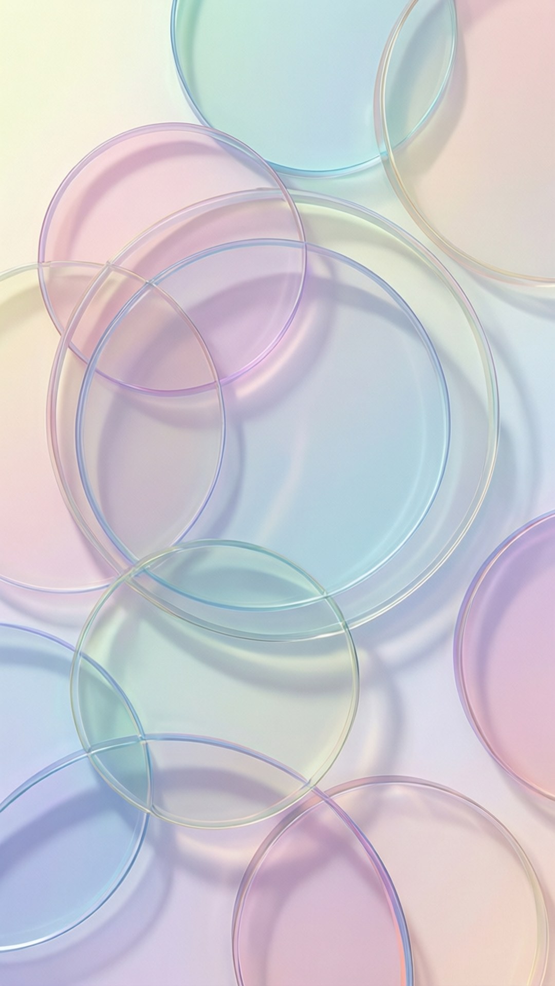 Pastel Geometriese Sirkels Muurpapier