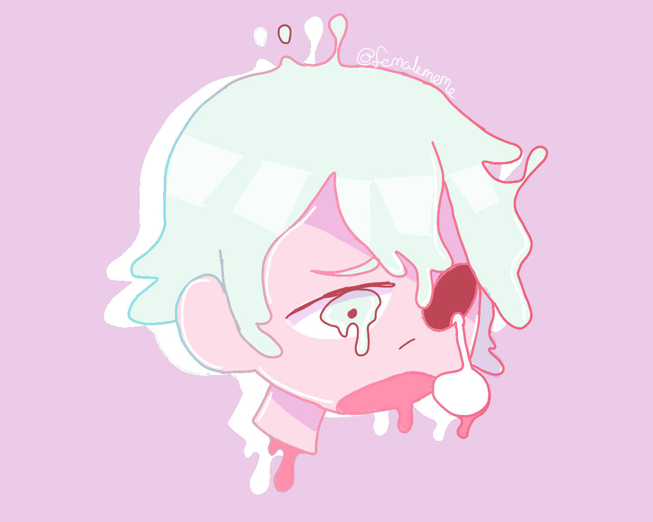 Pastel Gore Mensoog wat Val Muurpapier