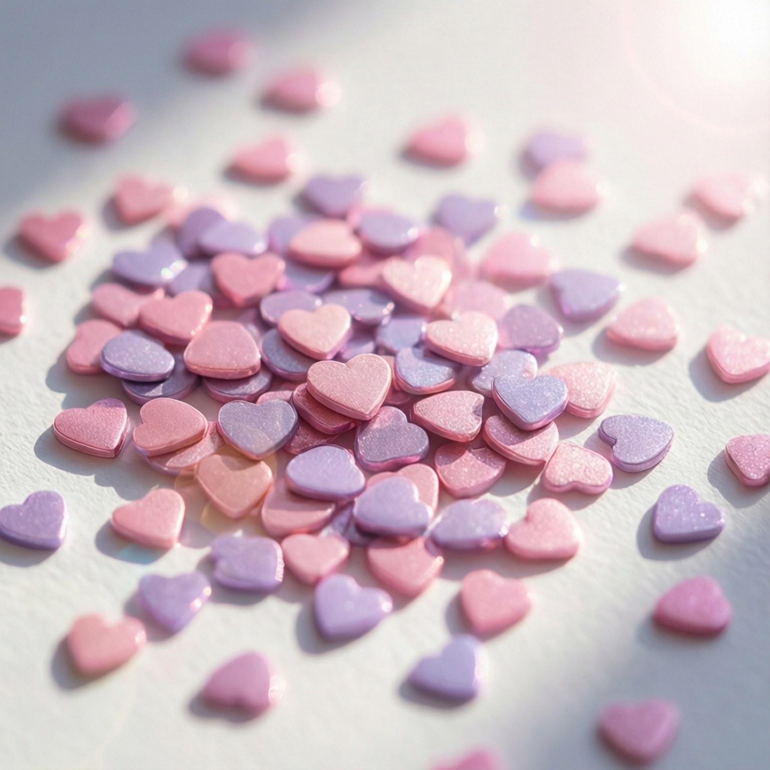 Pastel Hart Sequin Muurpapier