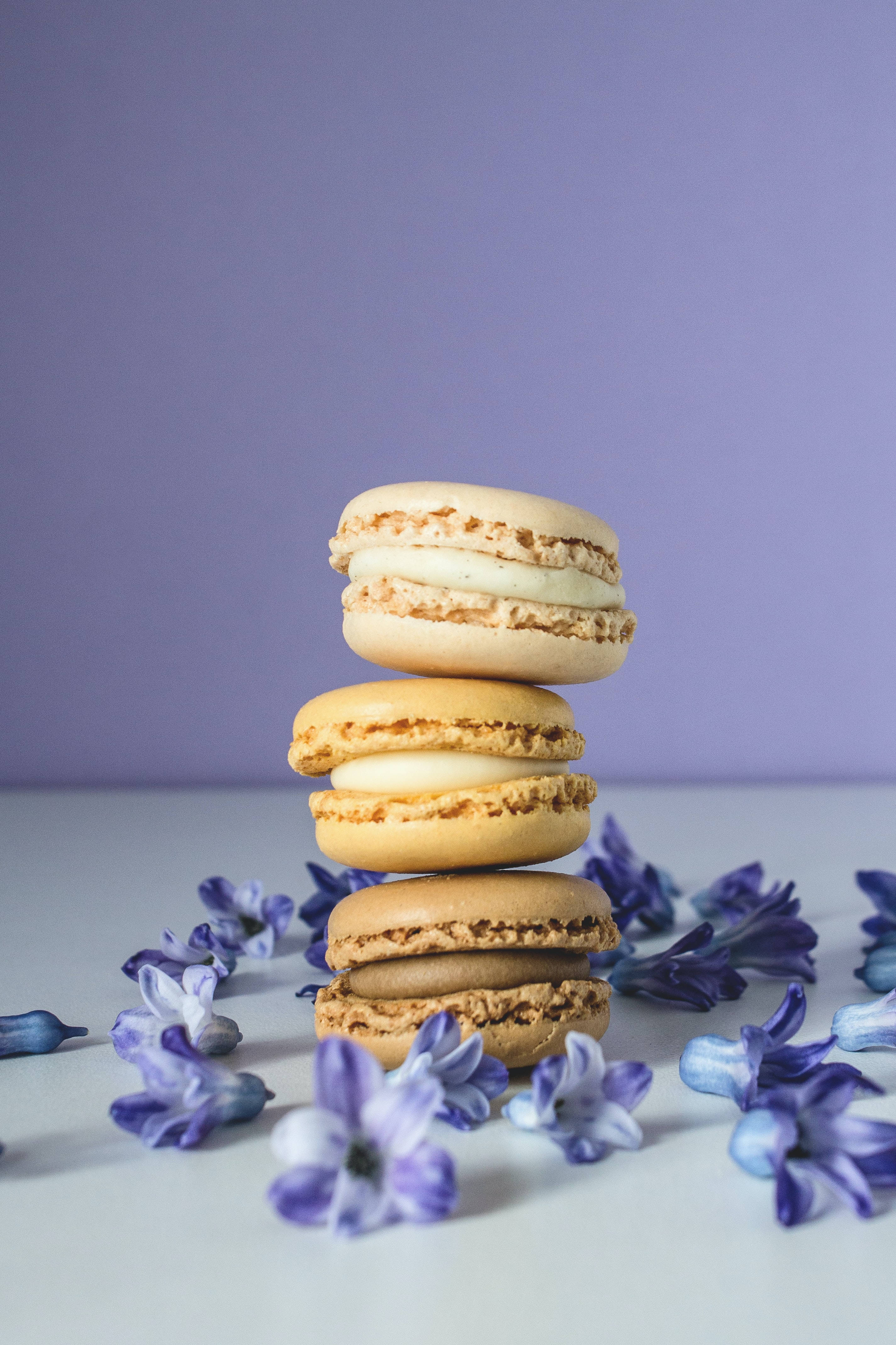 Pastel iPhone Beige Macarons Muurpapier