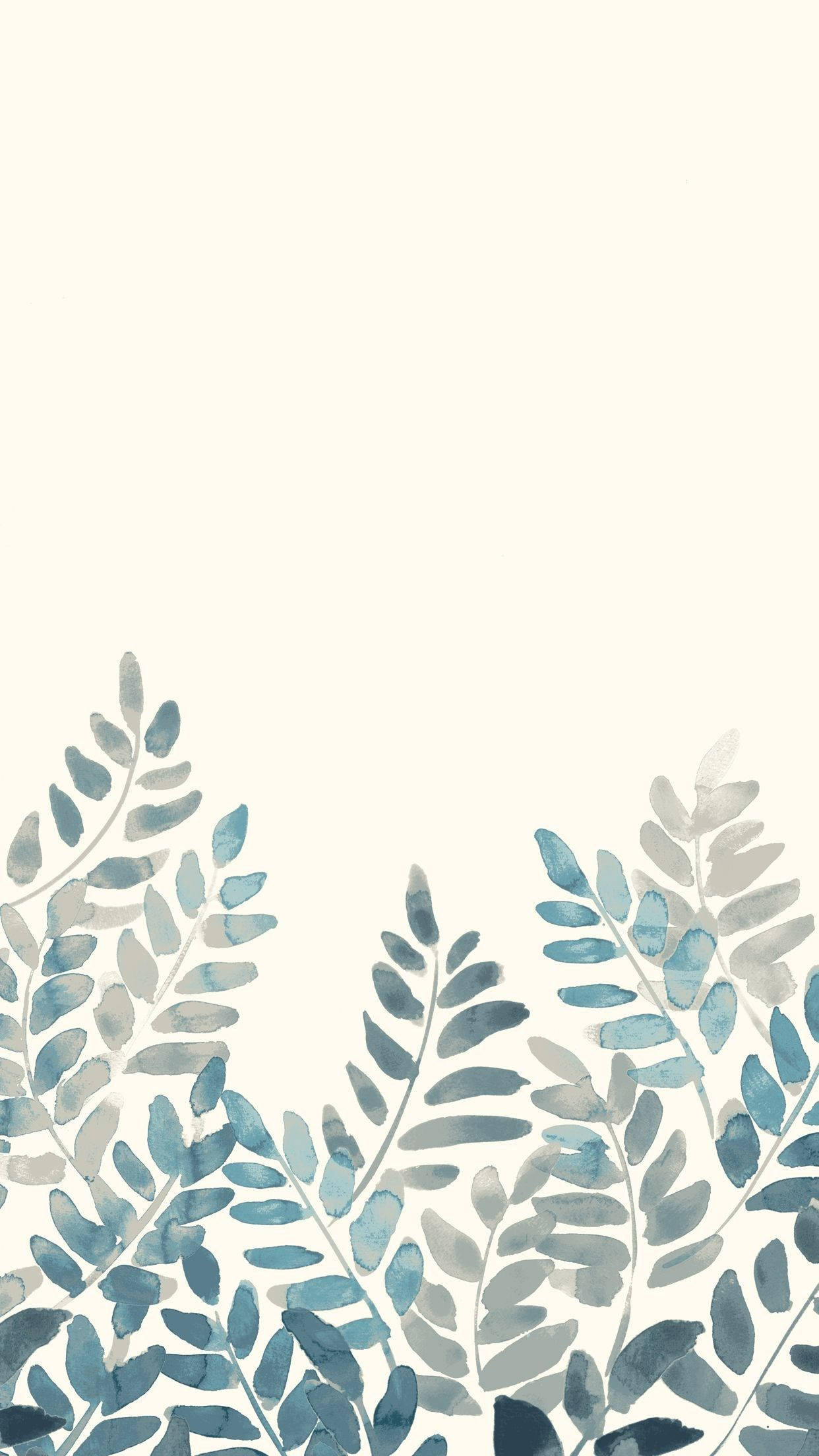 Pastel iPhone Blaar Skildery Muurpapier