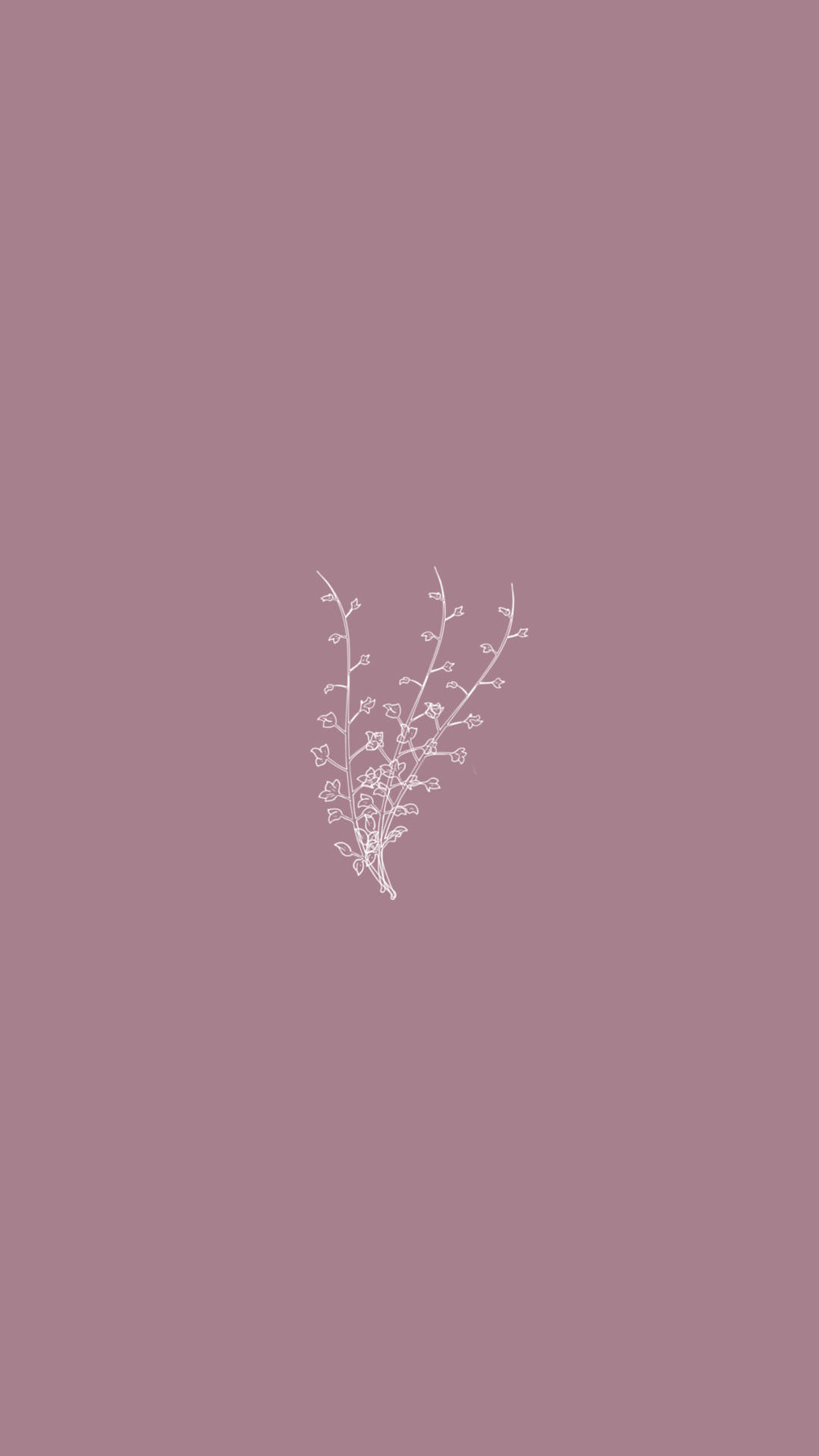 Pastel iPhone Minimalistiese Blaarkuns Muurpapier