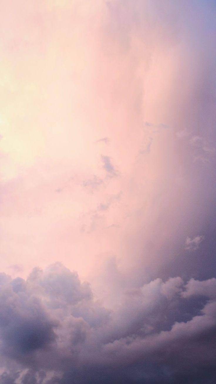 Pastel iPhone Pers Wolke Muurpapier
