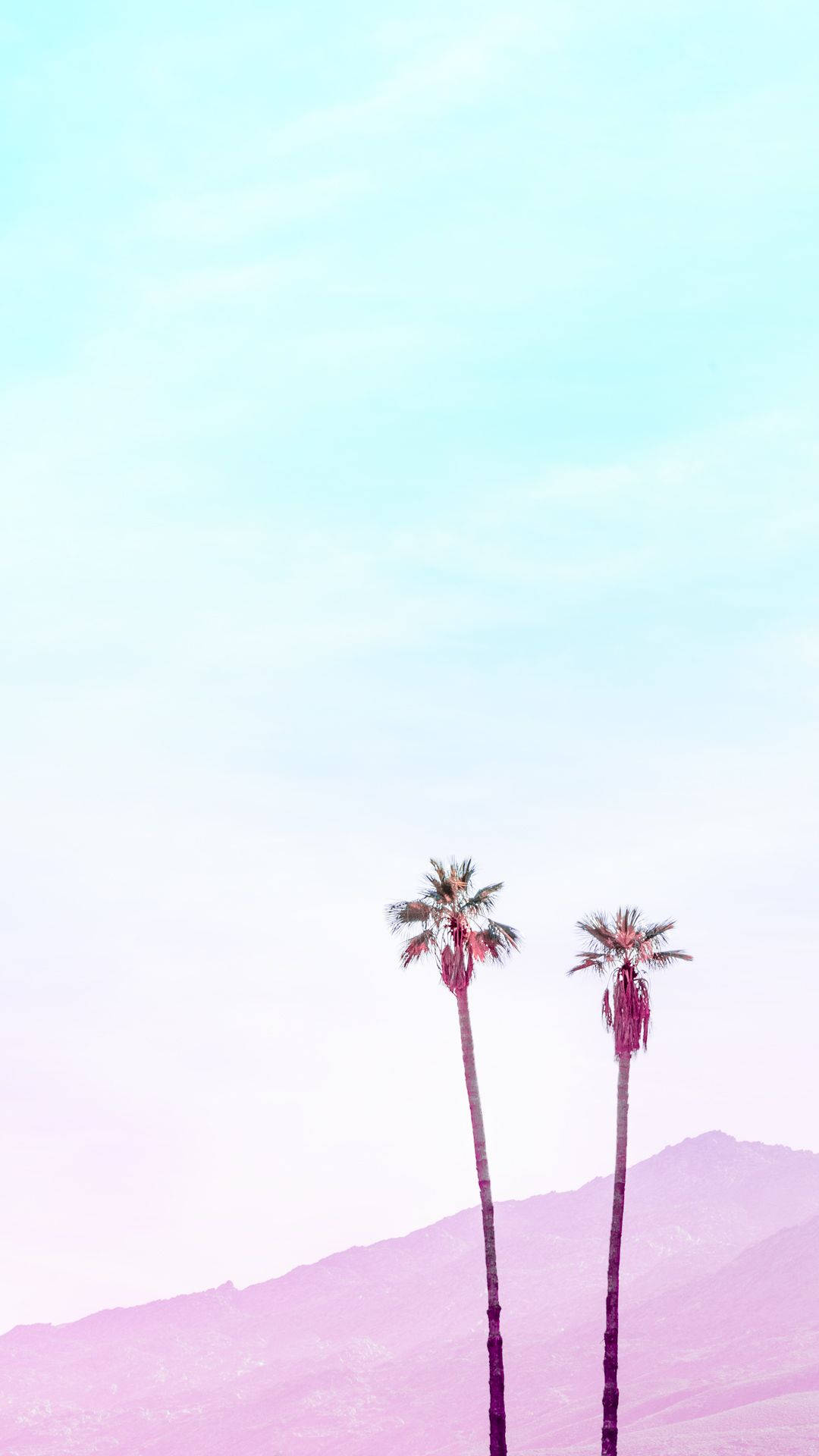 Pastel iPhone Pers Berg Muurpapier