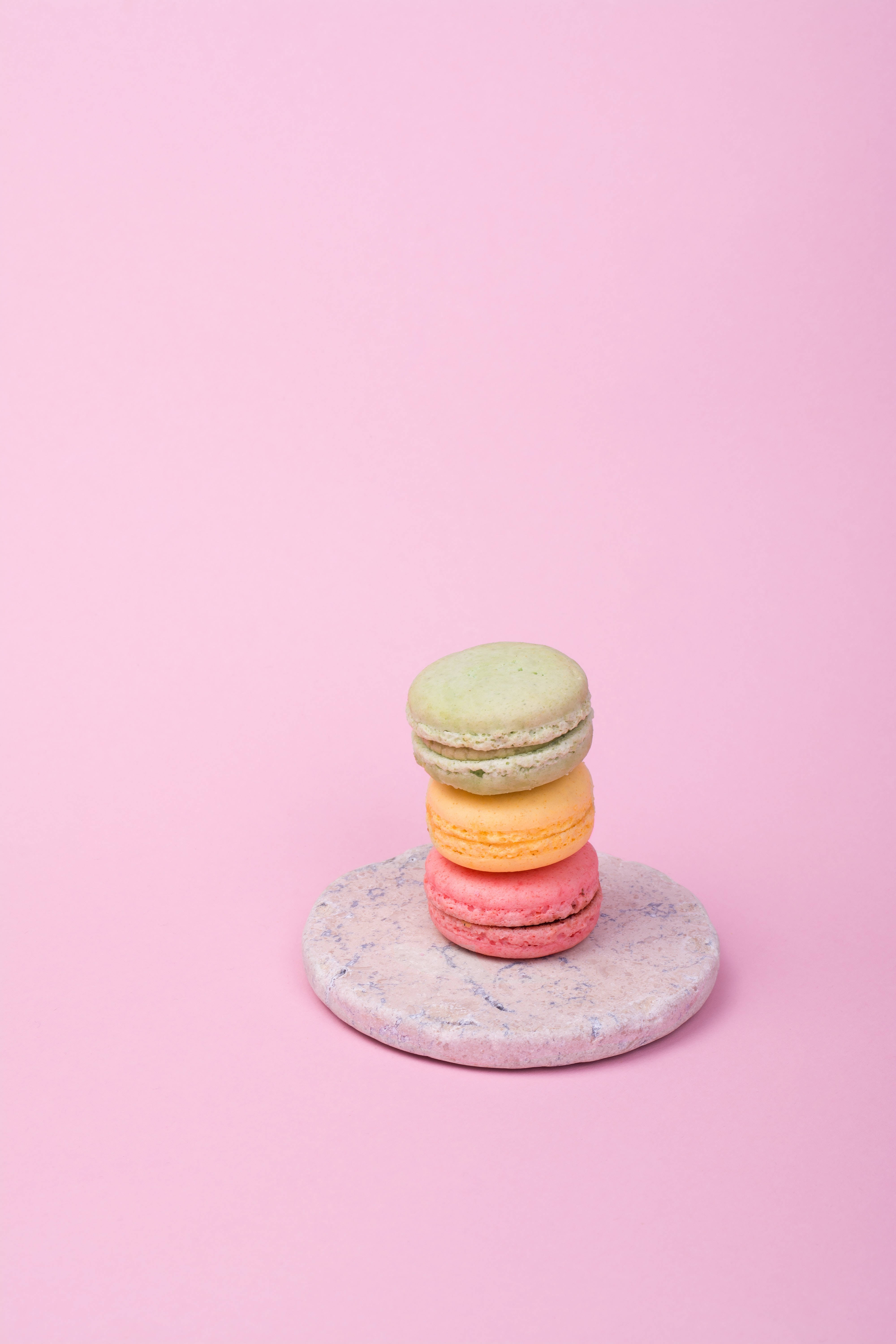 Pastel iPhone Pienk Macarons Muurpapier