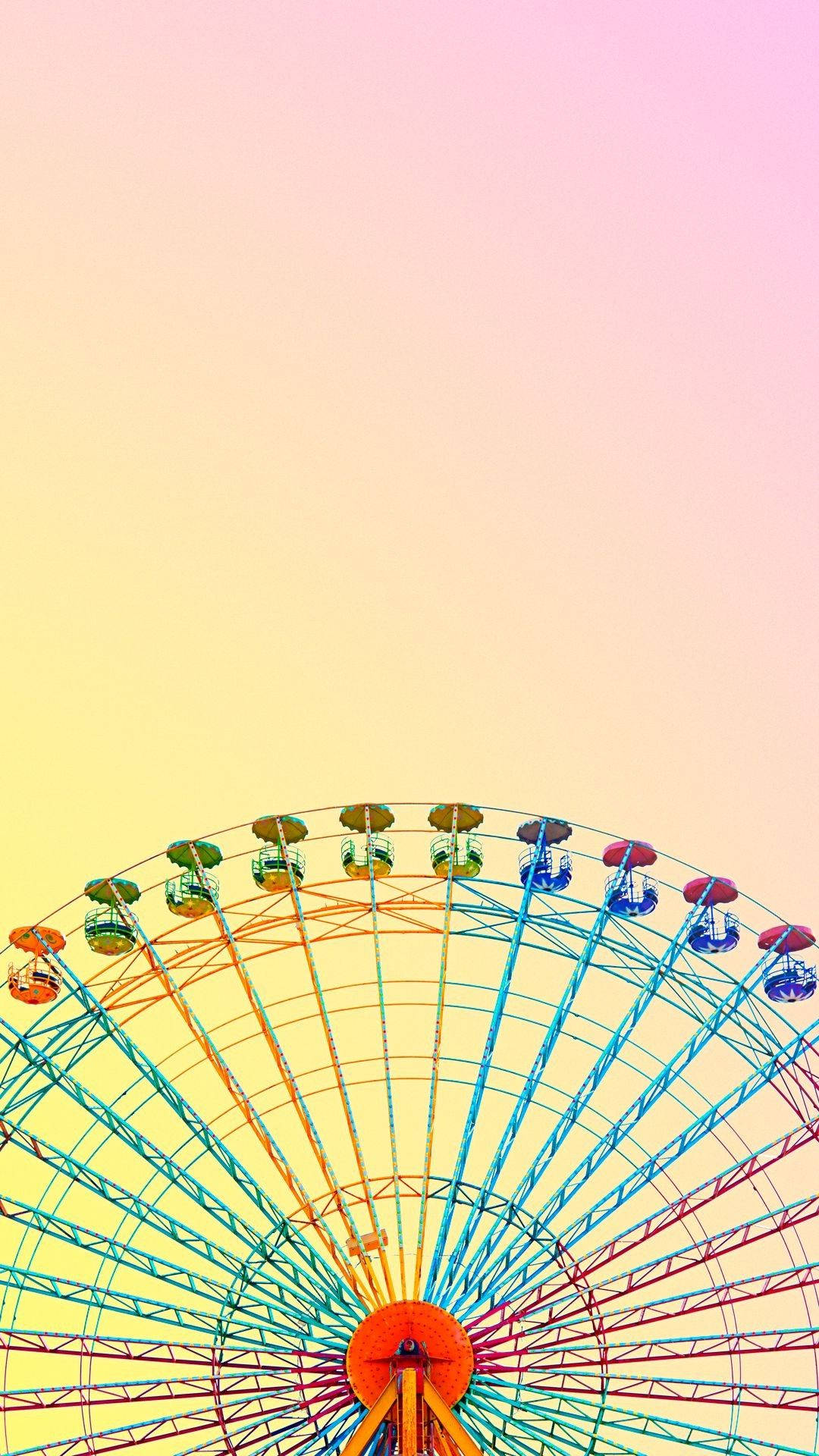 Pastel iPhone Reuzenrad Muurpapier