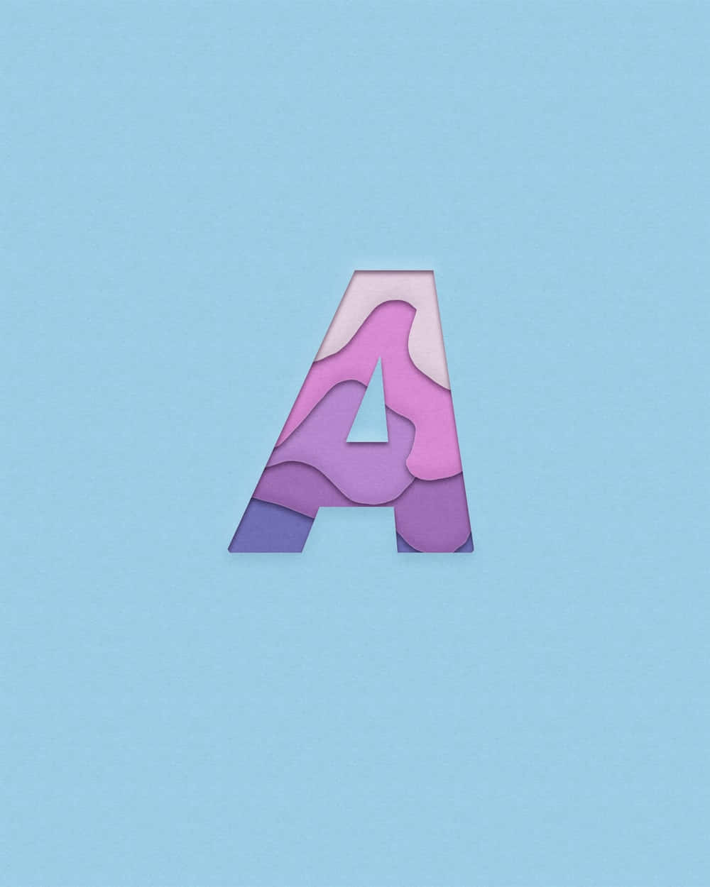 Pastel Letter A Vector Kuns Agtergrond Muurpapier