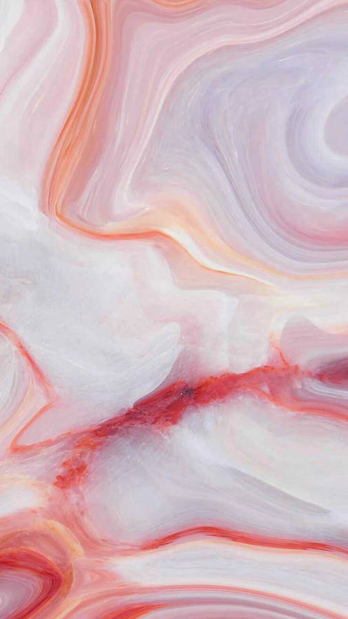 Pastel Marmer Met Rooi Strepe Muurpapier