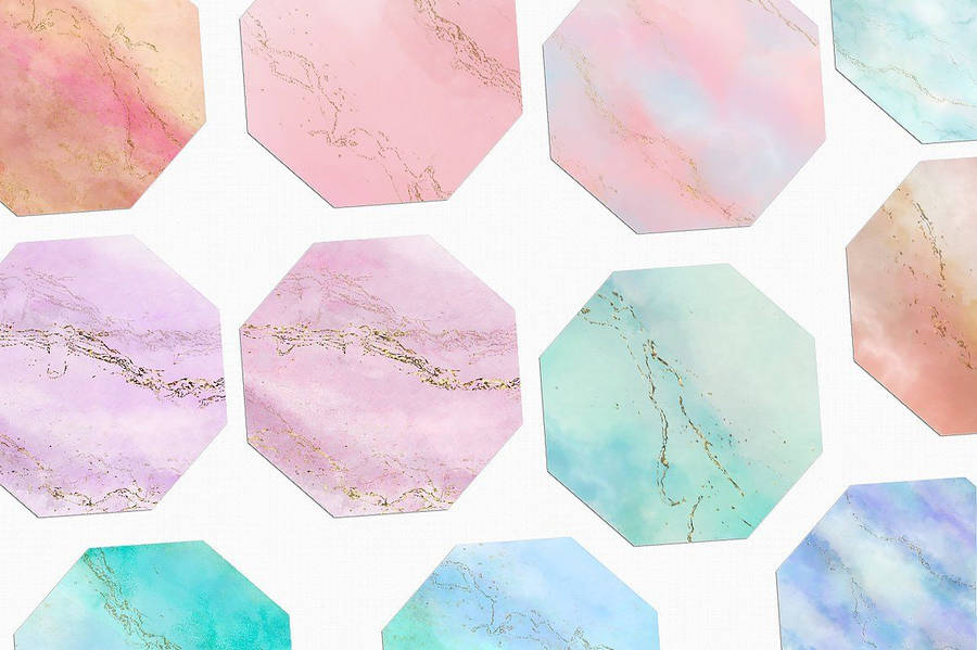 Pastel Marmer Tëls Muurpapier