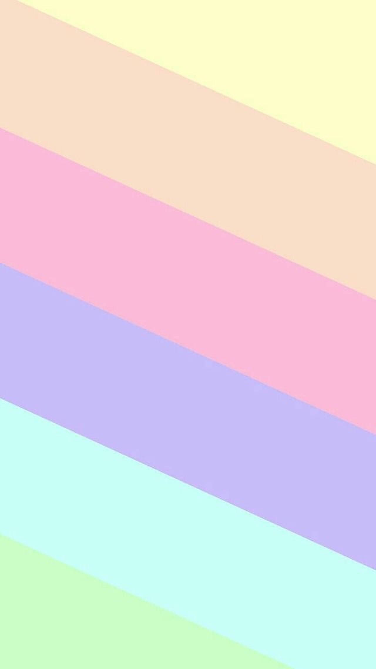 Pastel Reënboog Skuinsstrepe Muurpapier
