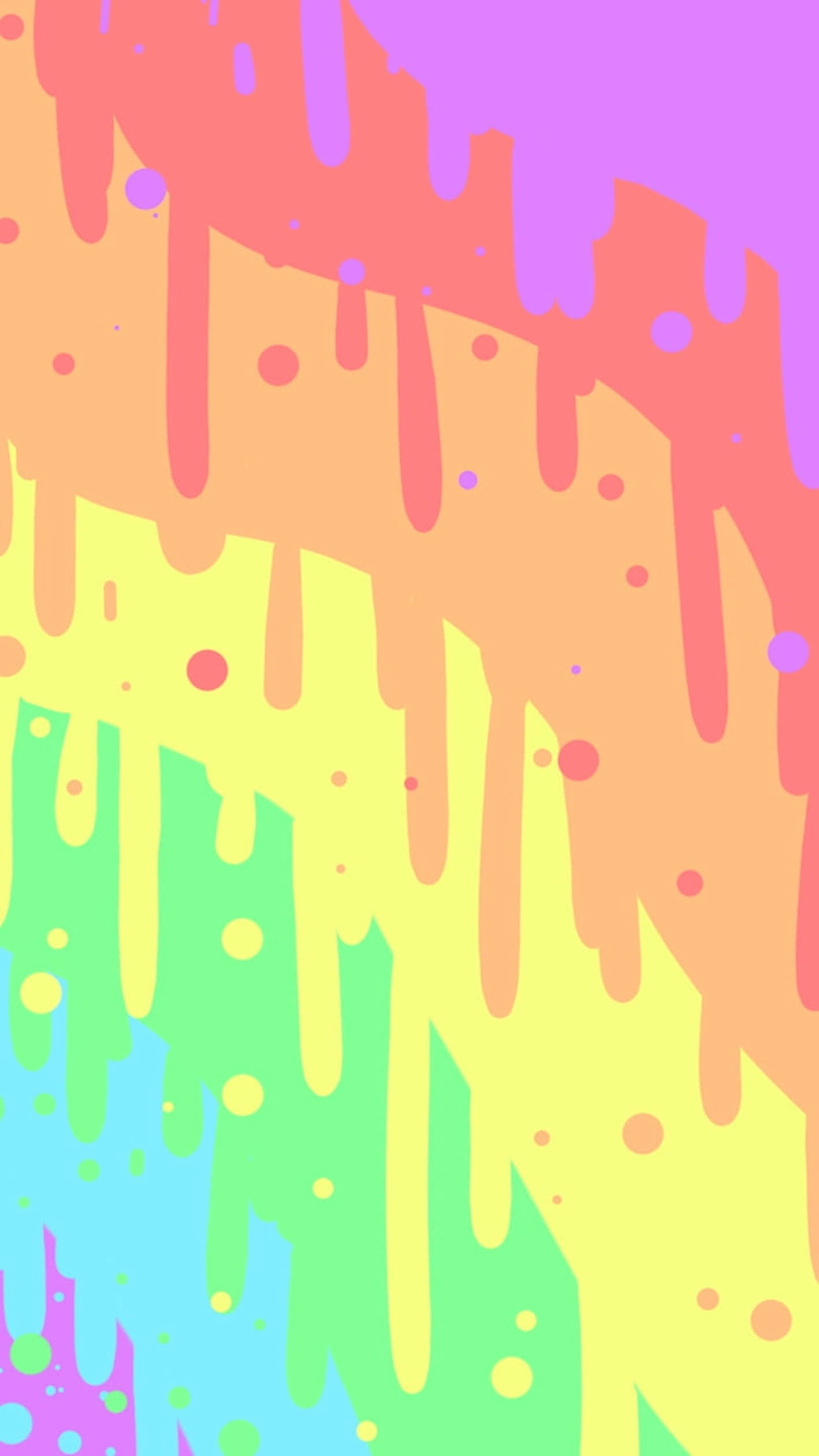 Pastel Reënboogdruipkuns Muurpapier