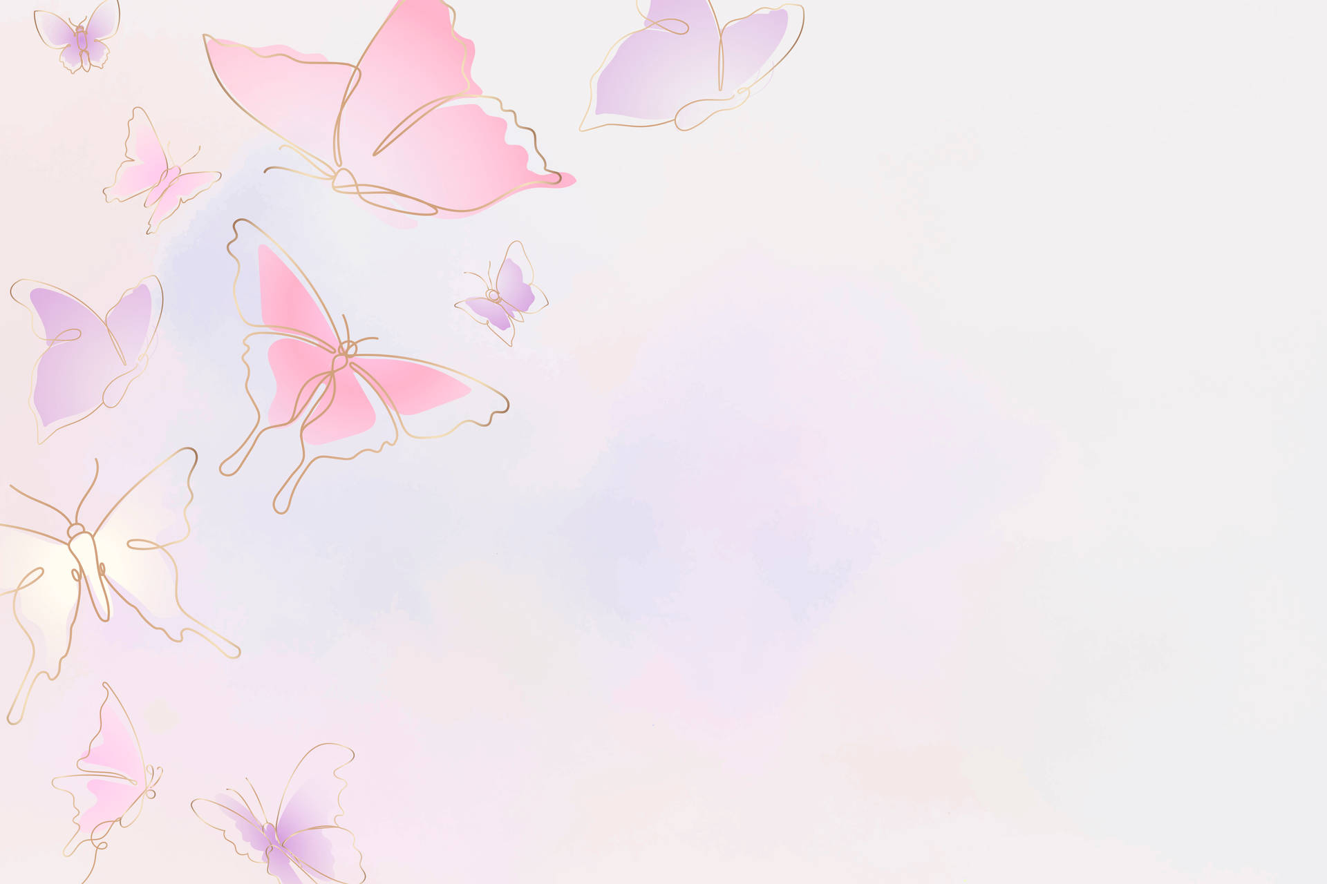 Pastel Estetiese Rekenaar Skoenlapper — Skoenlapper estetiese GIF Muurpapier