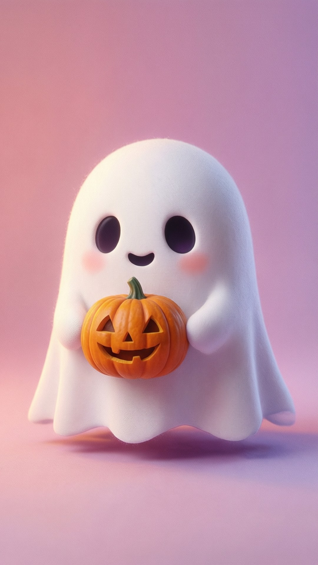 Pastel Spookpampoen Muurpapier