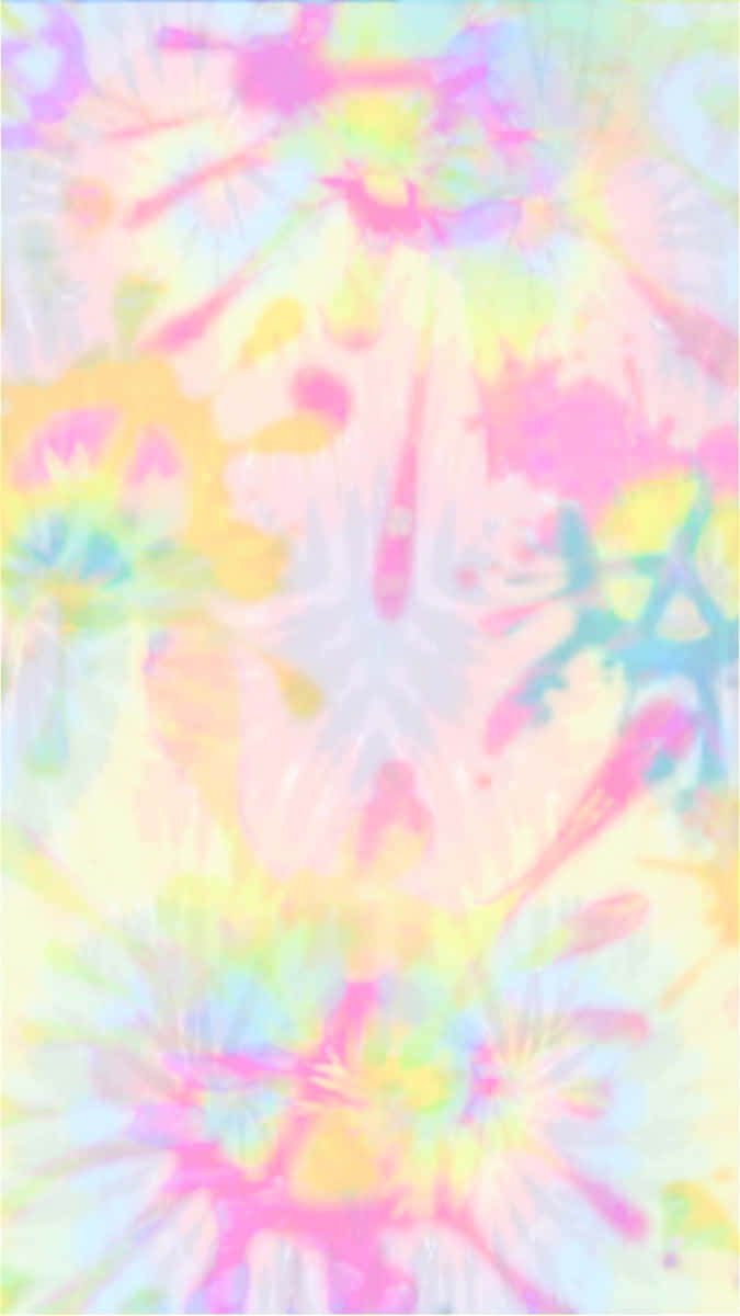 Pastel Tie Dye Agtergrond met Oogsimbole Muurpapier