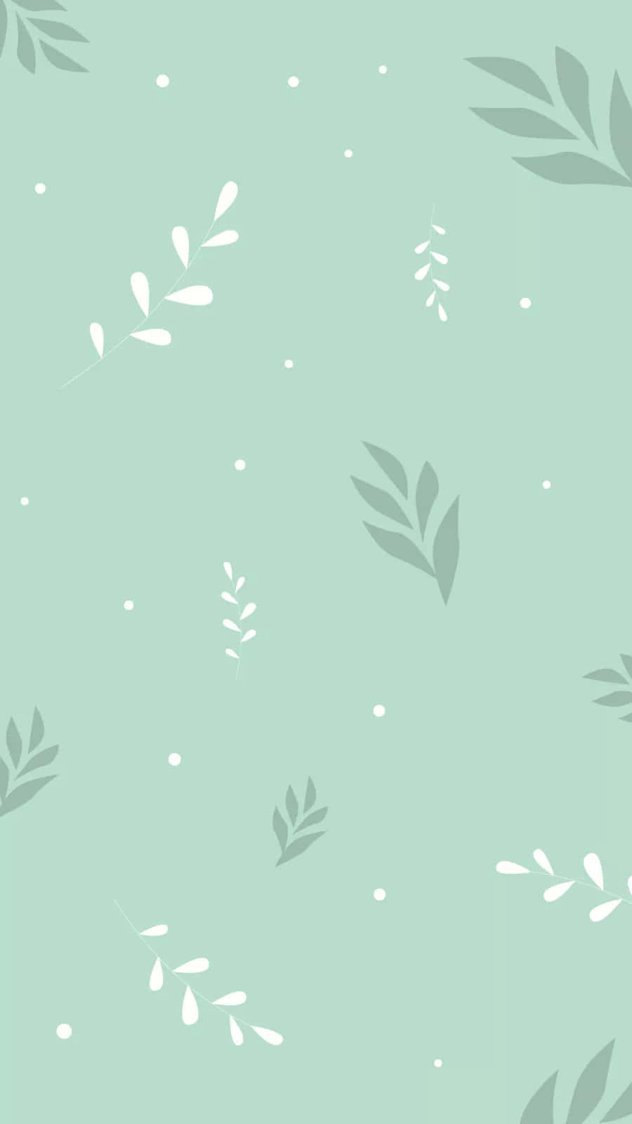 Pastelgroen Agtergrond Wit Grys Blare Muurpapier