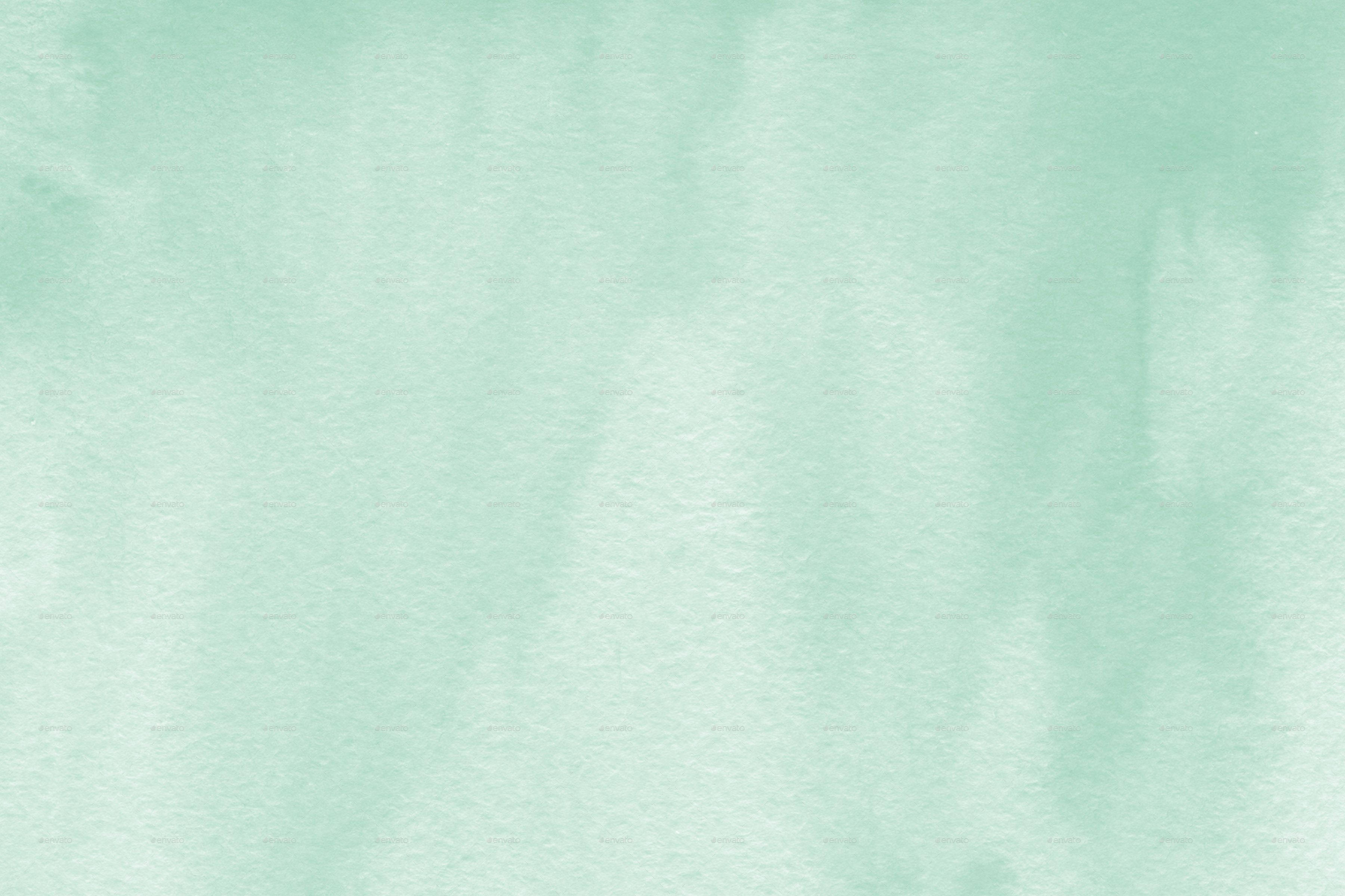 Pastelgroen Waterverf Ontwerp Muurpapier