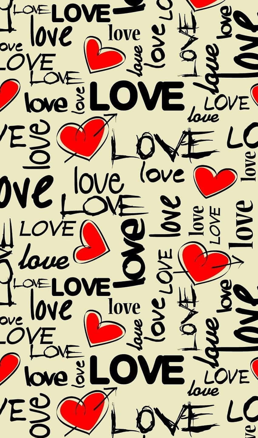 Patroon Liefde Hart PFP Muurpapier