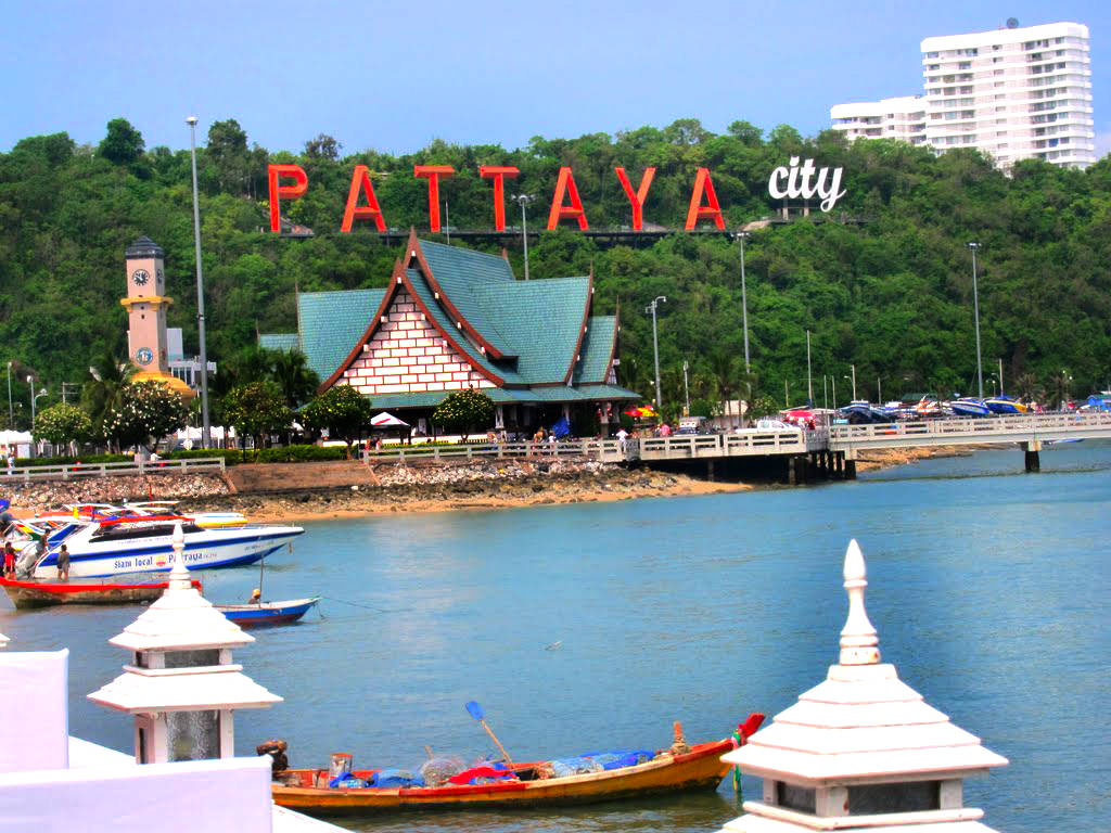 Pattaya-stad se Strand Muurpapier