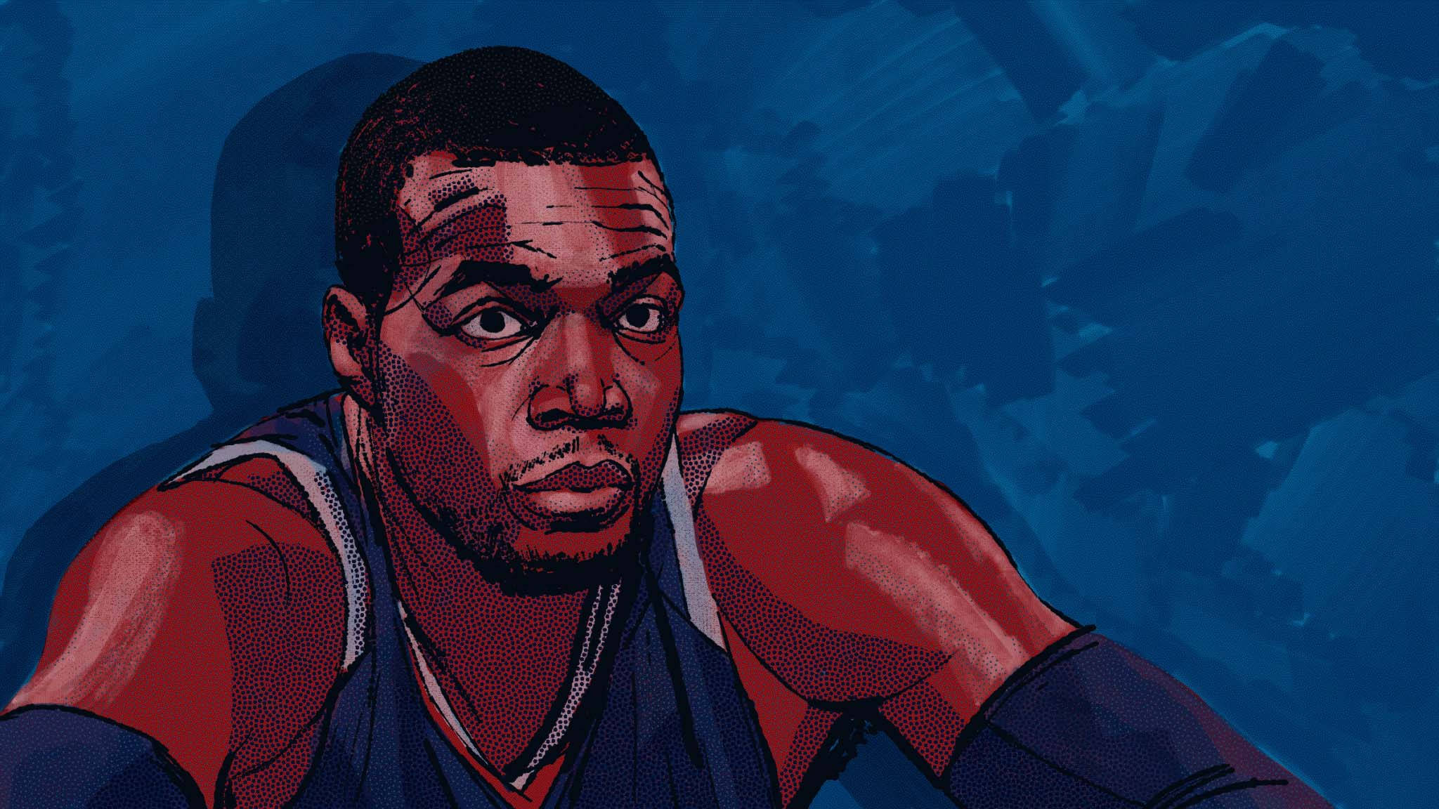 Paul Millsap Spotprentkuns Muurpapier