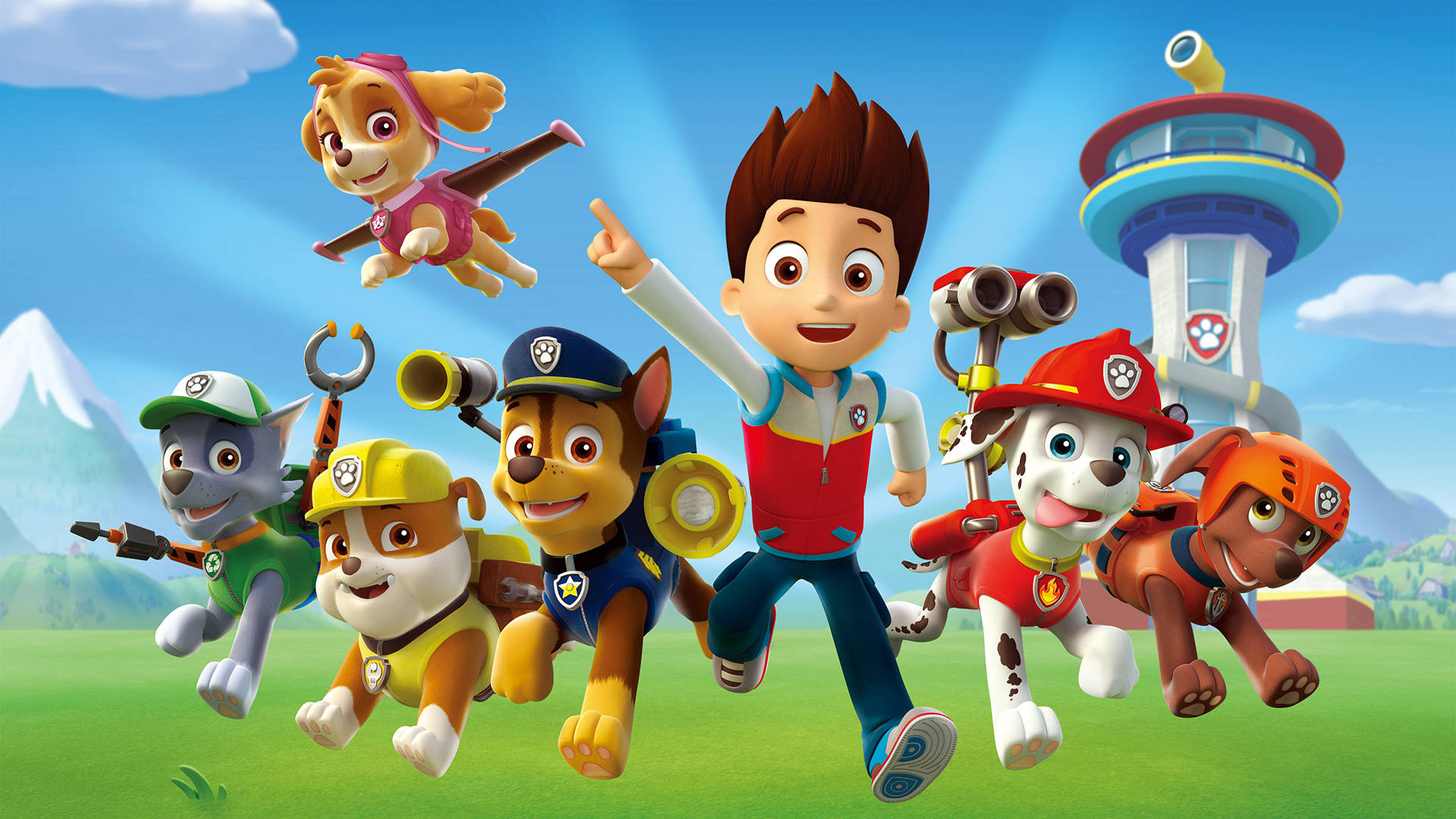 Paw Patrol The Movie Basisontplooiing Muurpapier