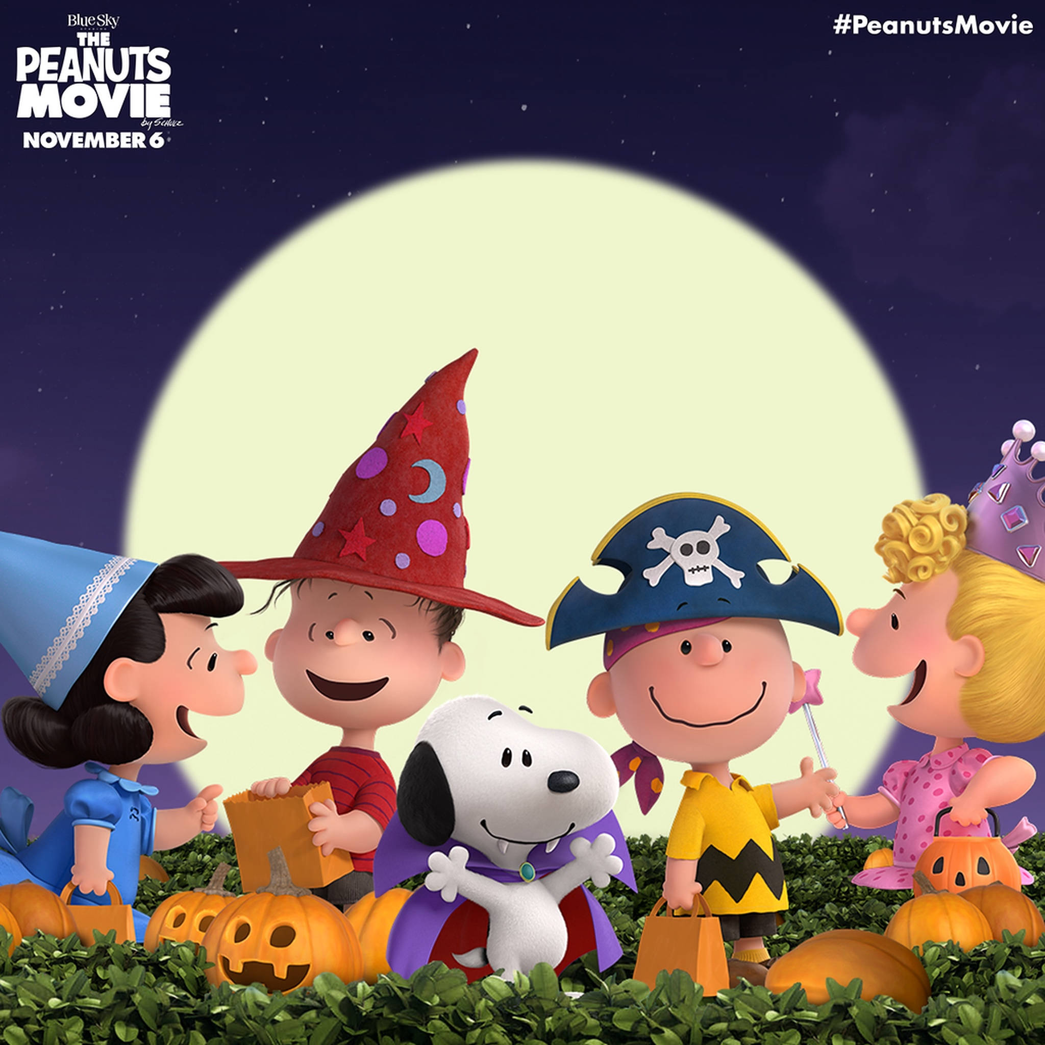 Peanuts Kersfees Charlie Brown Halloween-plakkaat Muurpapier