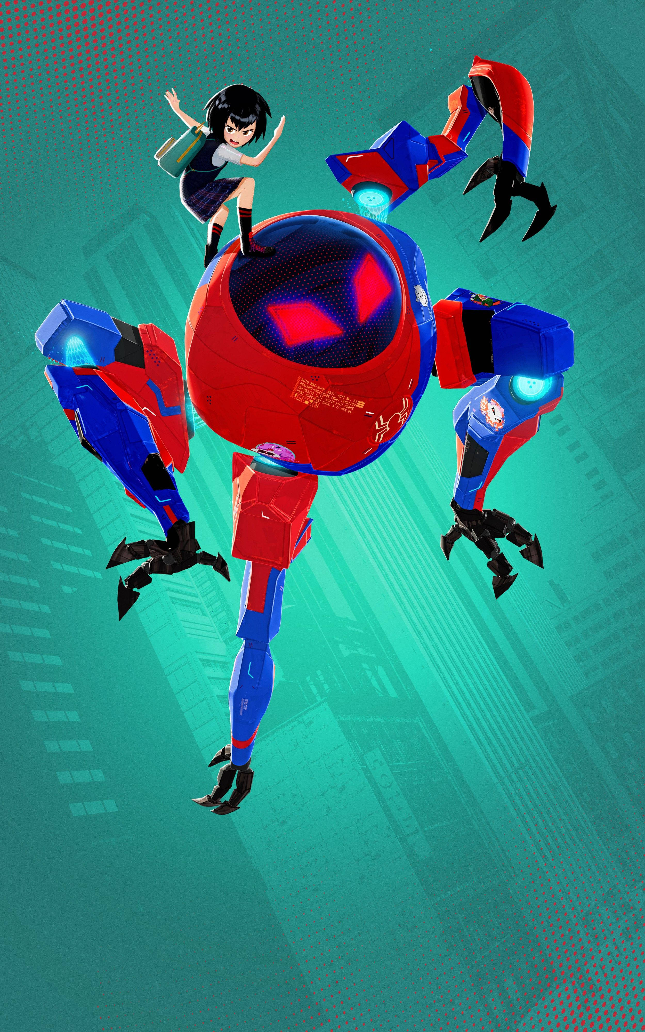 Peni Parker - Gereed Om Die Spider Verse Aan Te Pak Muurpapier
