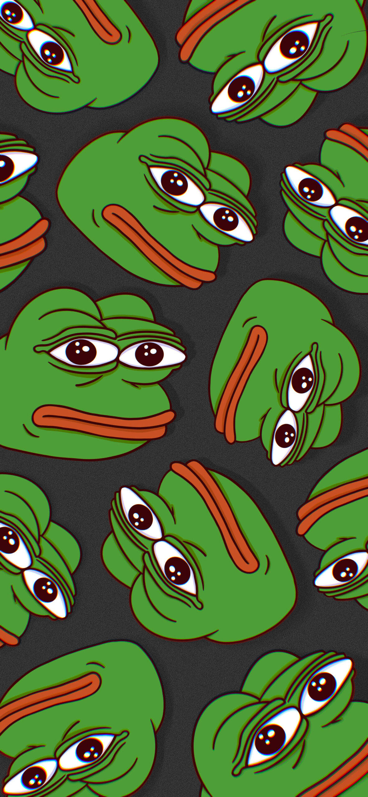 Pepe Die Padda Groen Patroon Muurpapier