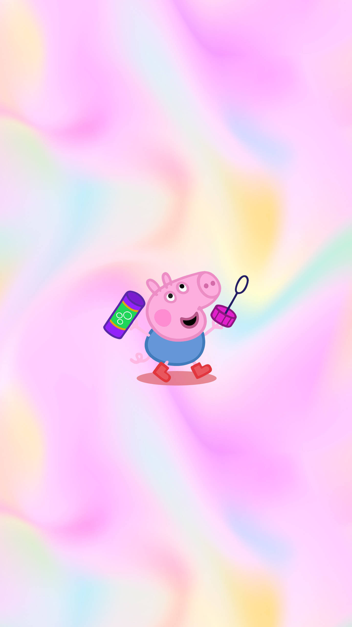 Peppa Pig iPhone George Met Borrels Muurpapier
