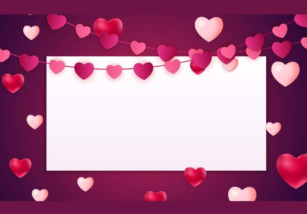 Pers Estetiese Valentyn Agtergrond Digitale Kuns Muurpapier