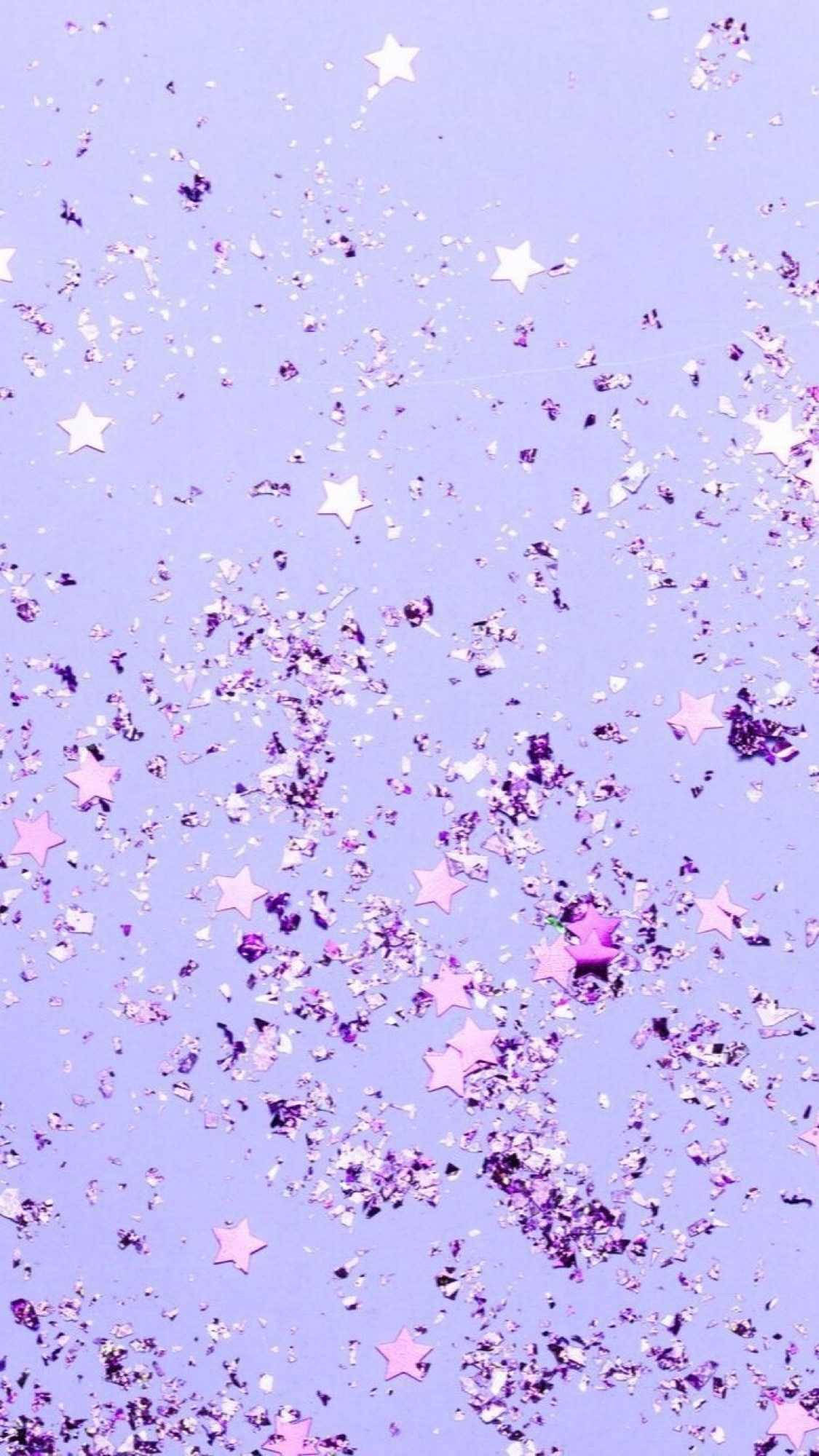Pers Glitter en Sterre Preppy PFP Muurpapier