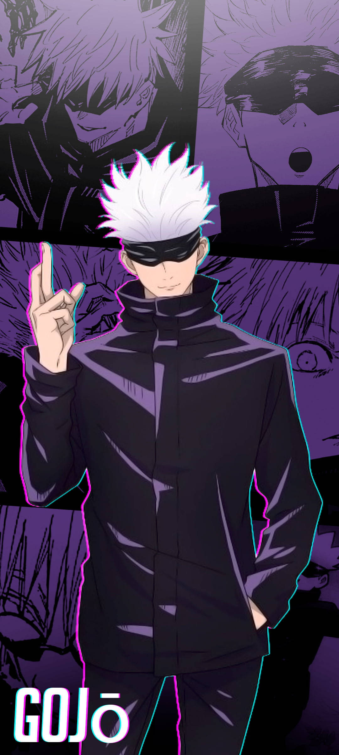 Pers Gojo Jujutsu Kaisen iPhone Muurpapier