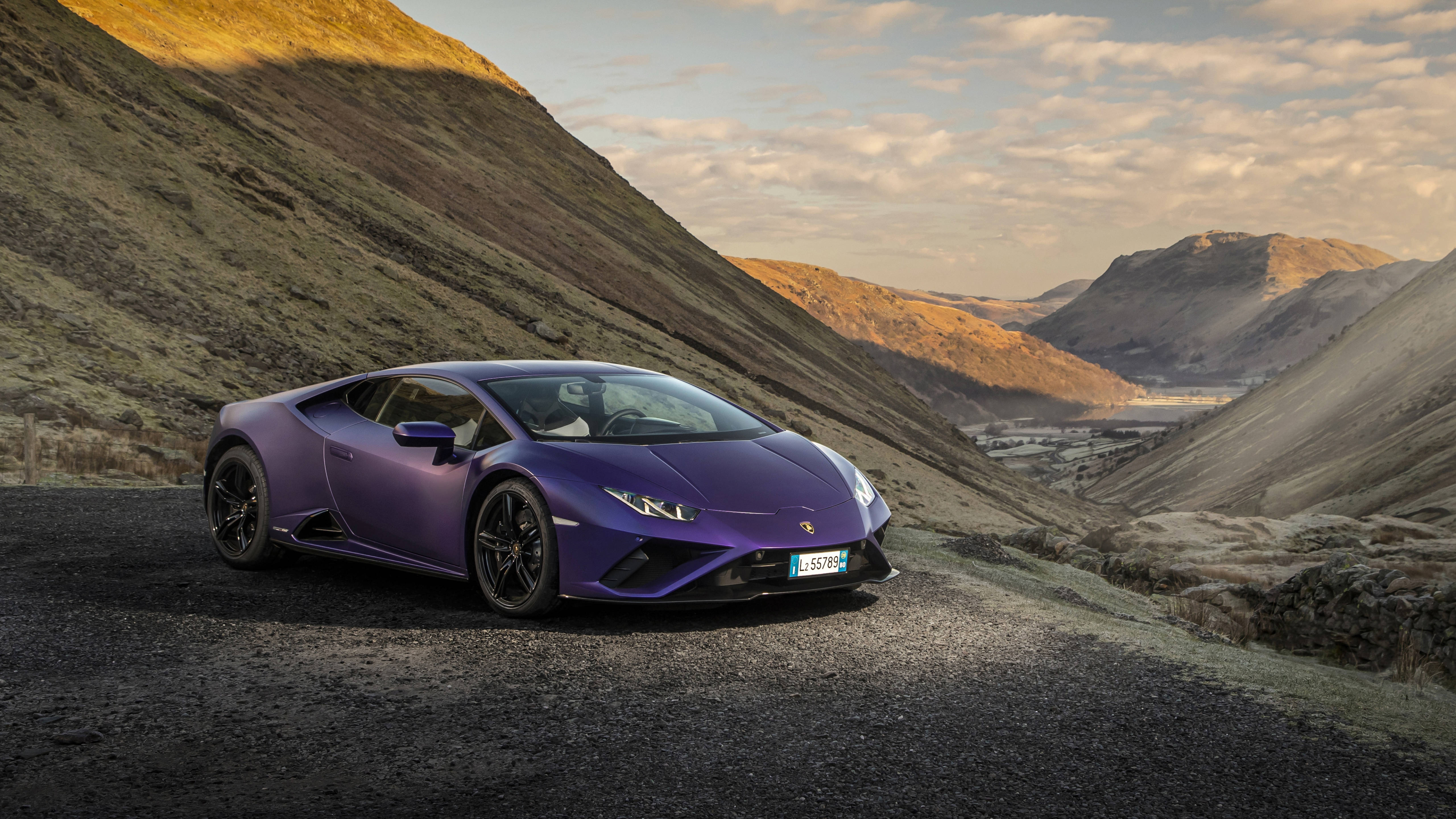 Pers Lamborghini Huracan 4K Skootrekenaar Motor Muurpapier