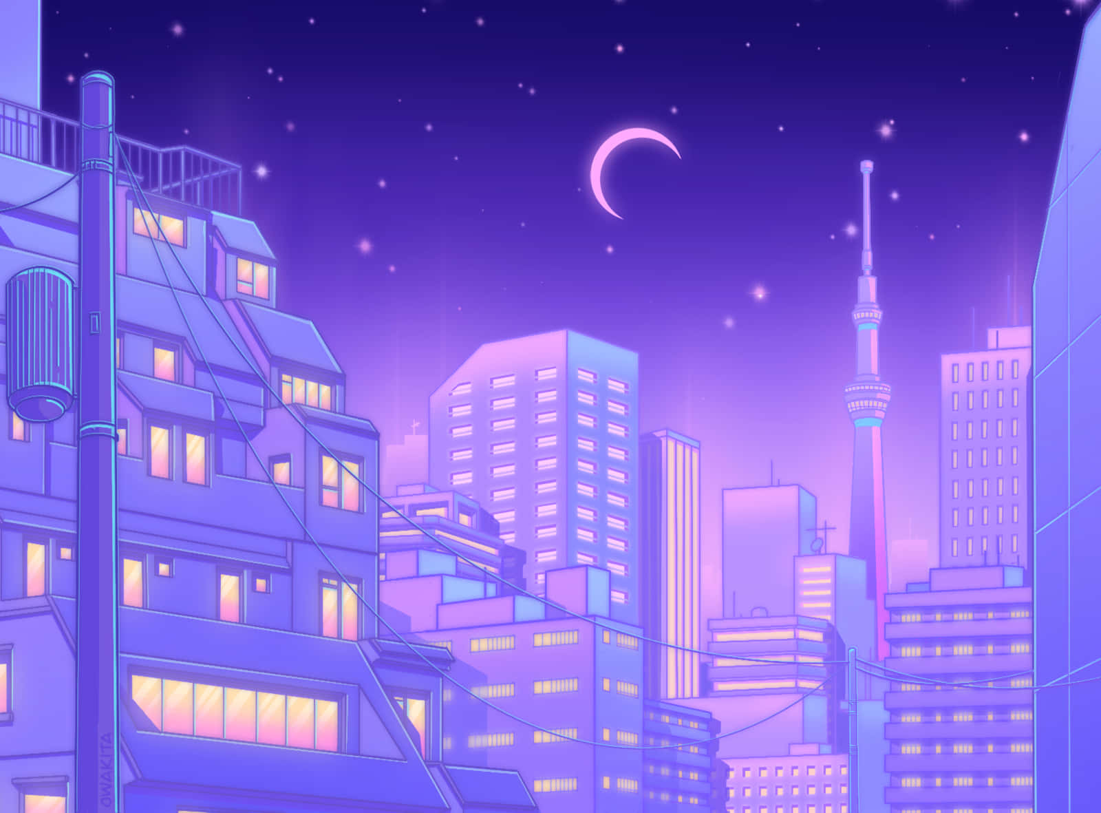 Pers Nagstad Tokio Anime Muurpapier