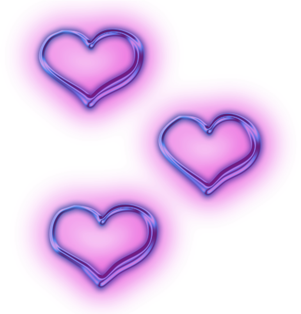 Pers Neon Hart Drieluik Muurpapier