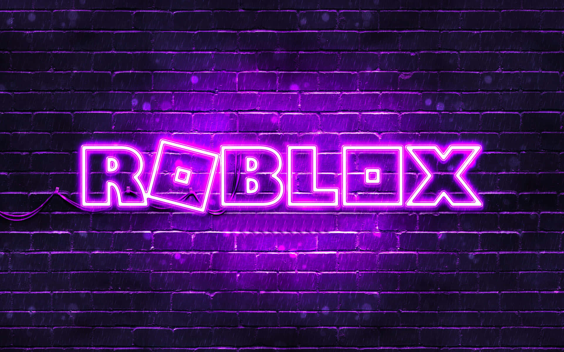 Pers Neon Roblox Logo Muurpapier