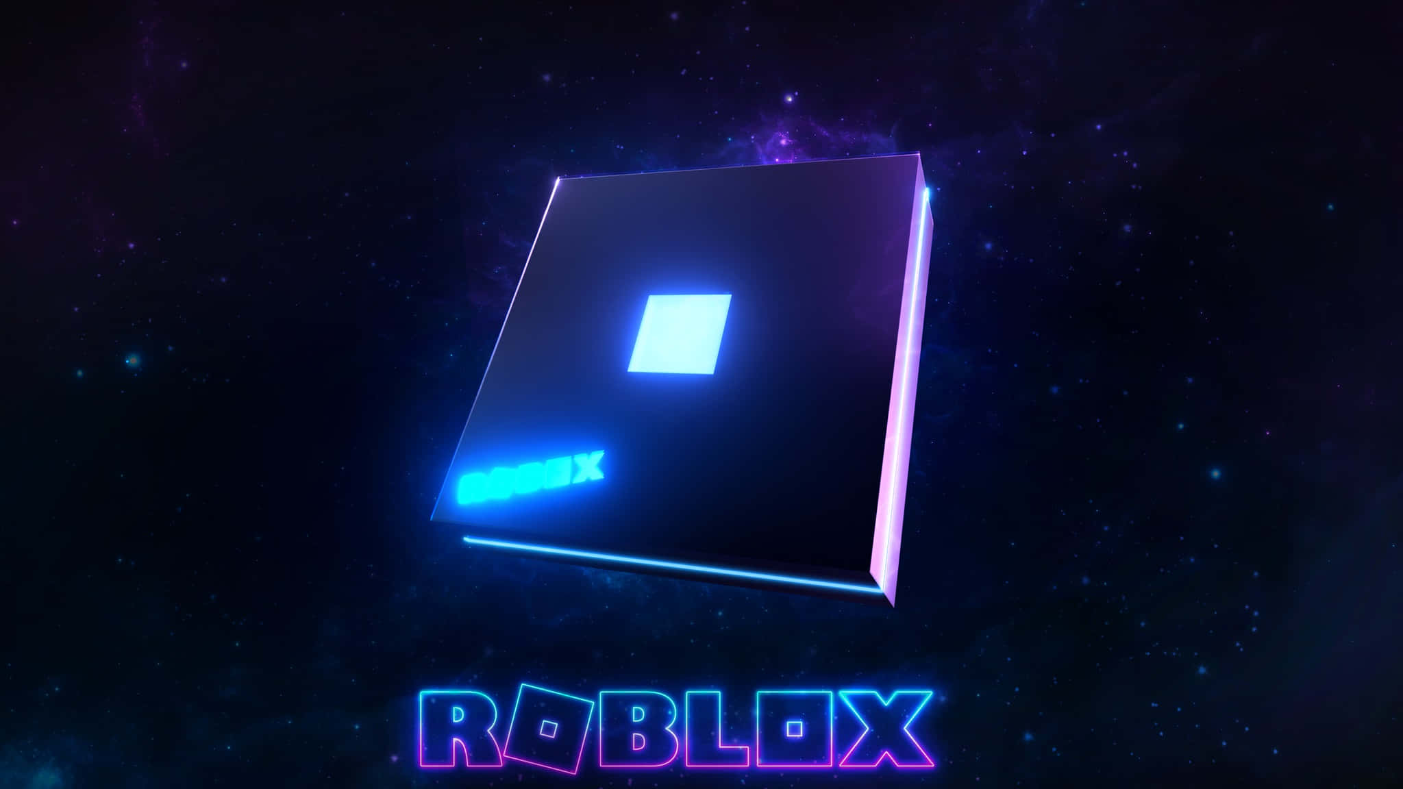 Persblou Roblox-logo Muurpapier