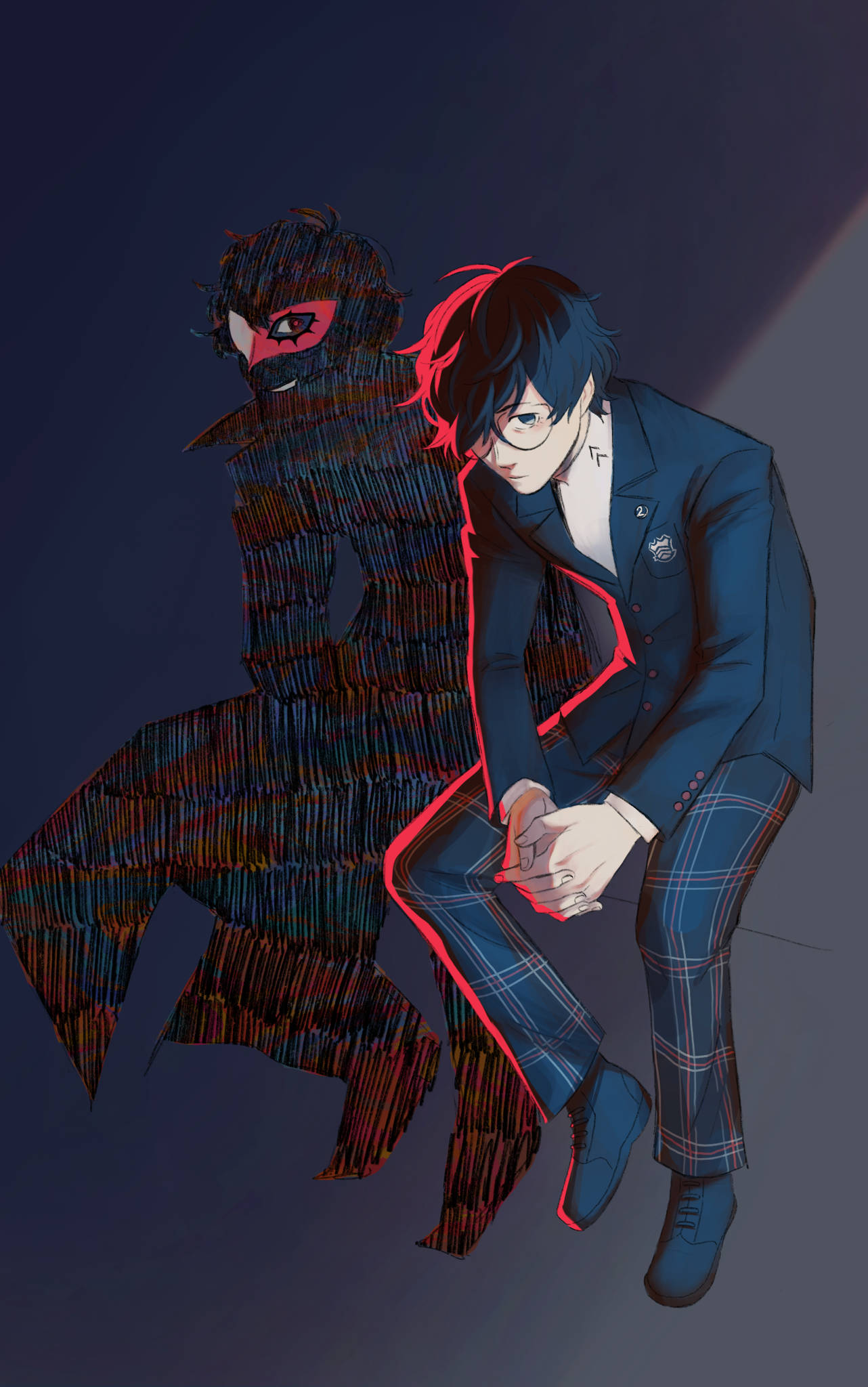 Persona 5 Royal Joker Donkerte Muurpapier