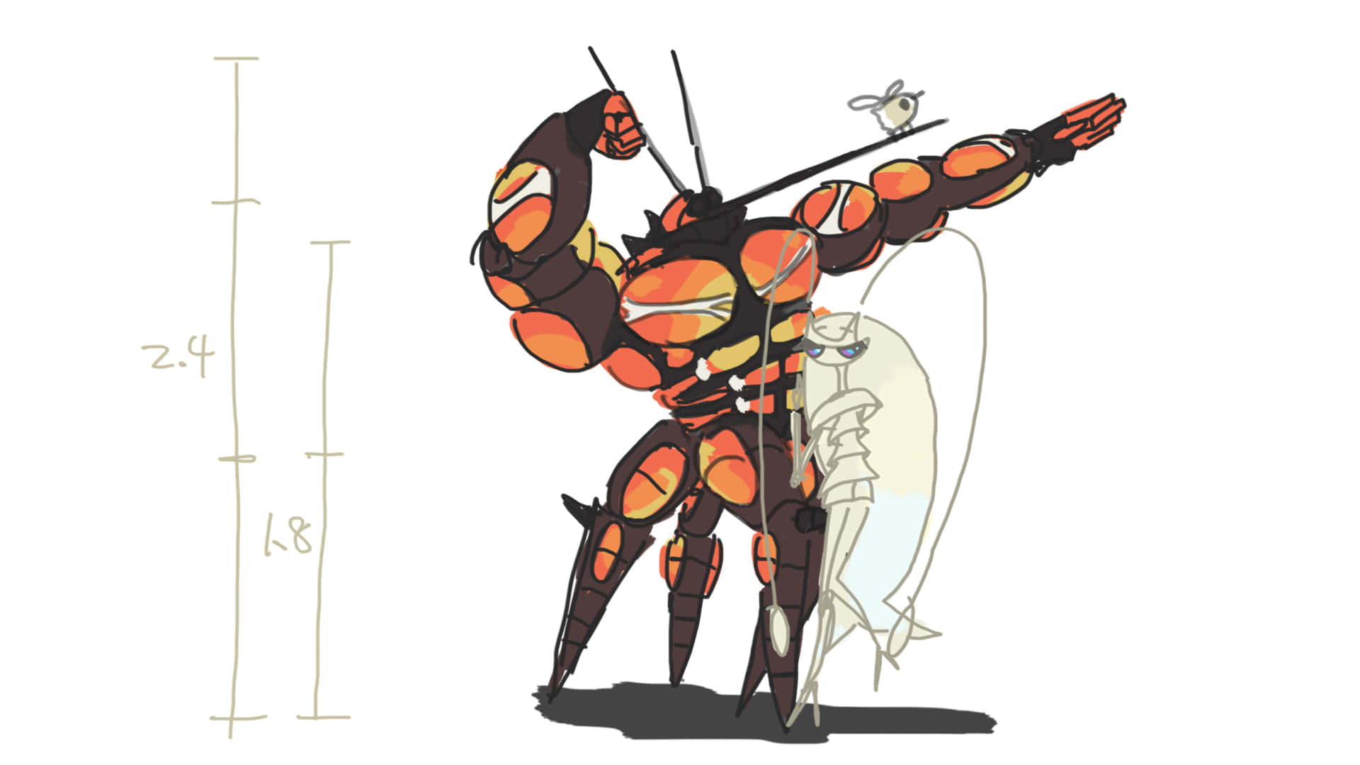 Pheromosa klou vas aan Buzzwole Muurpapier