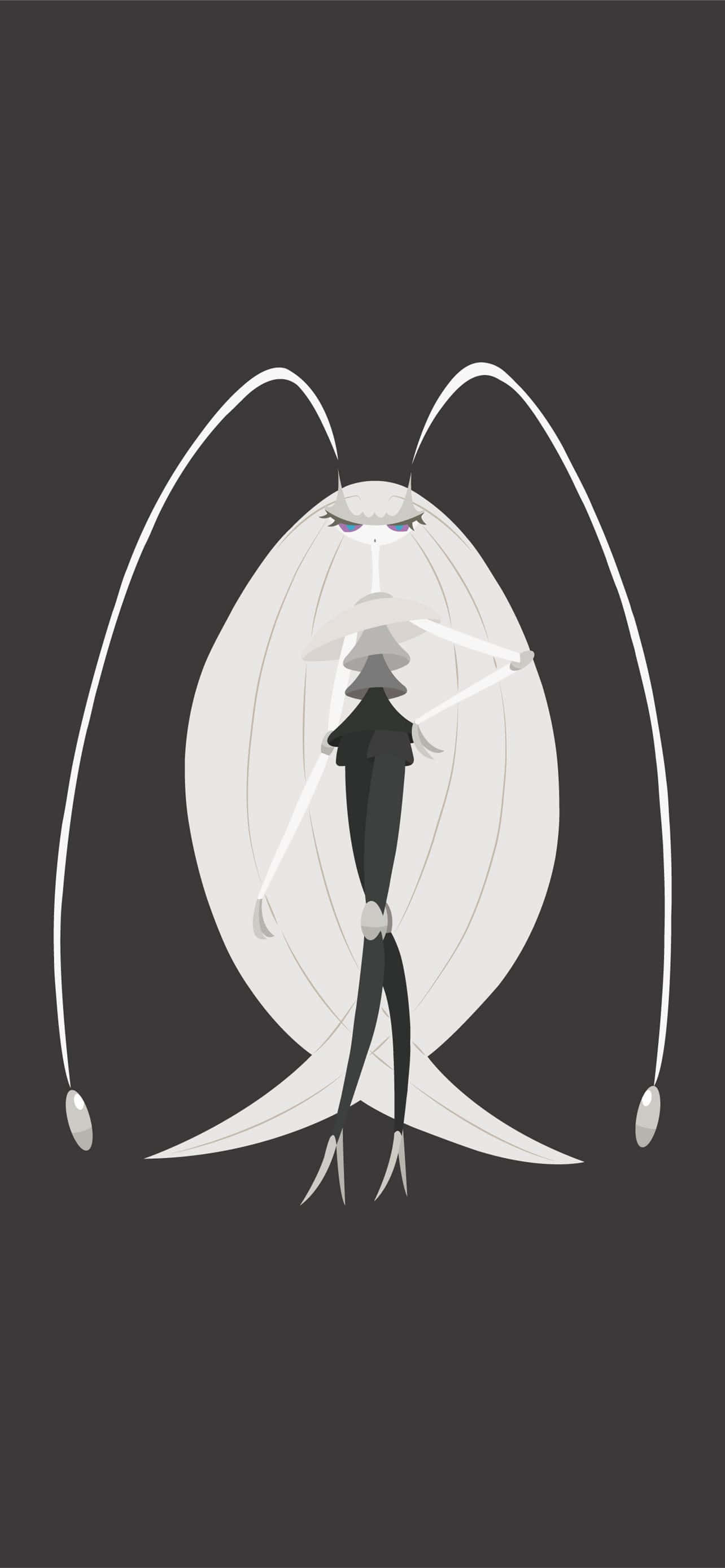 Pheromosa Op Donkergrys Agtergrond Muurpapier
