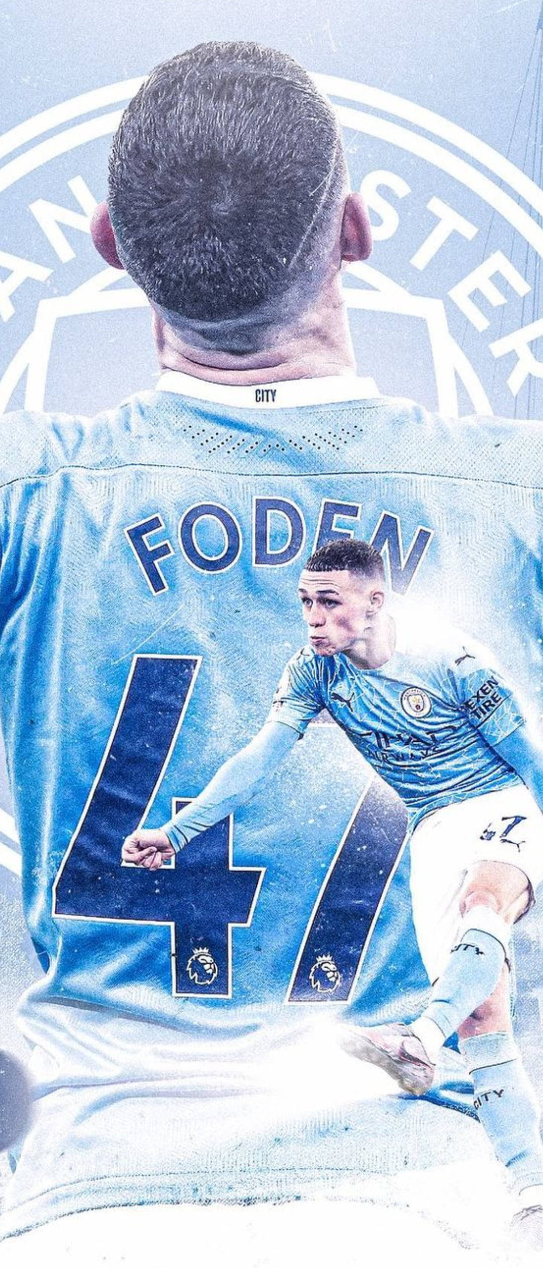 Phil Foden Nommer 4 Baadjie Muurpapier