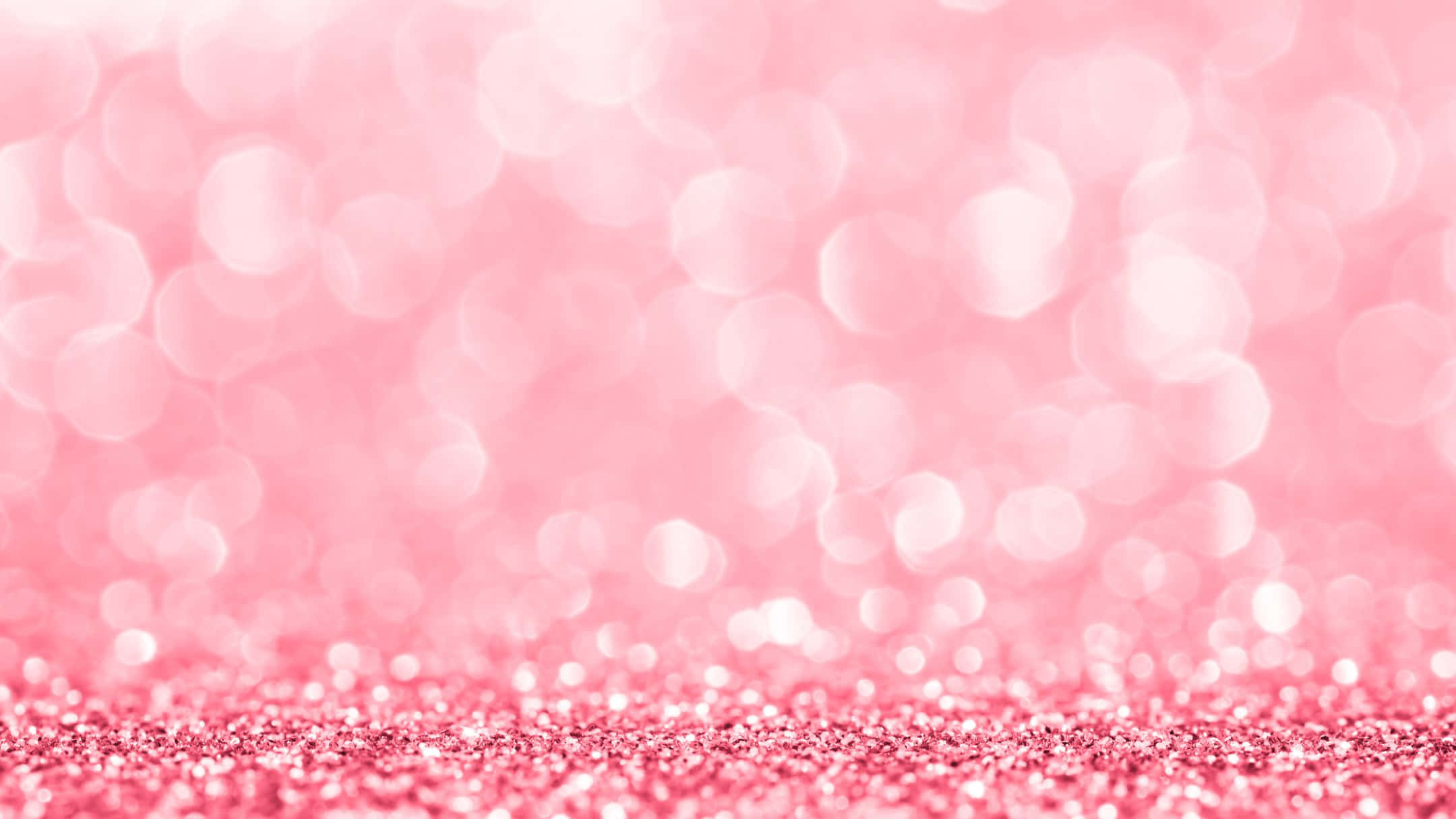 Pienk Bokeh en Glitter Agtergrond met Skittering Muurpapier